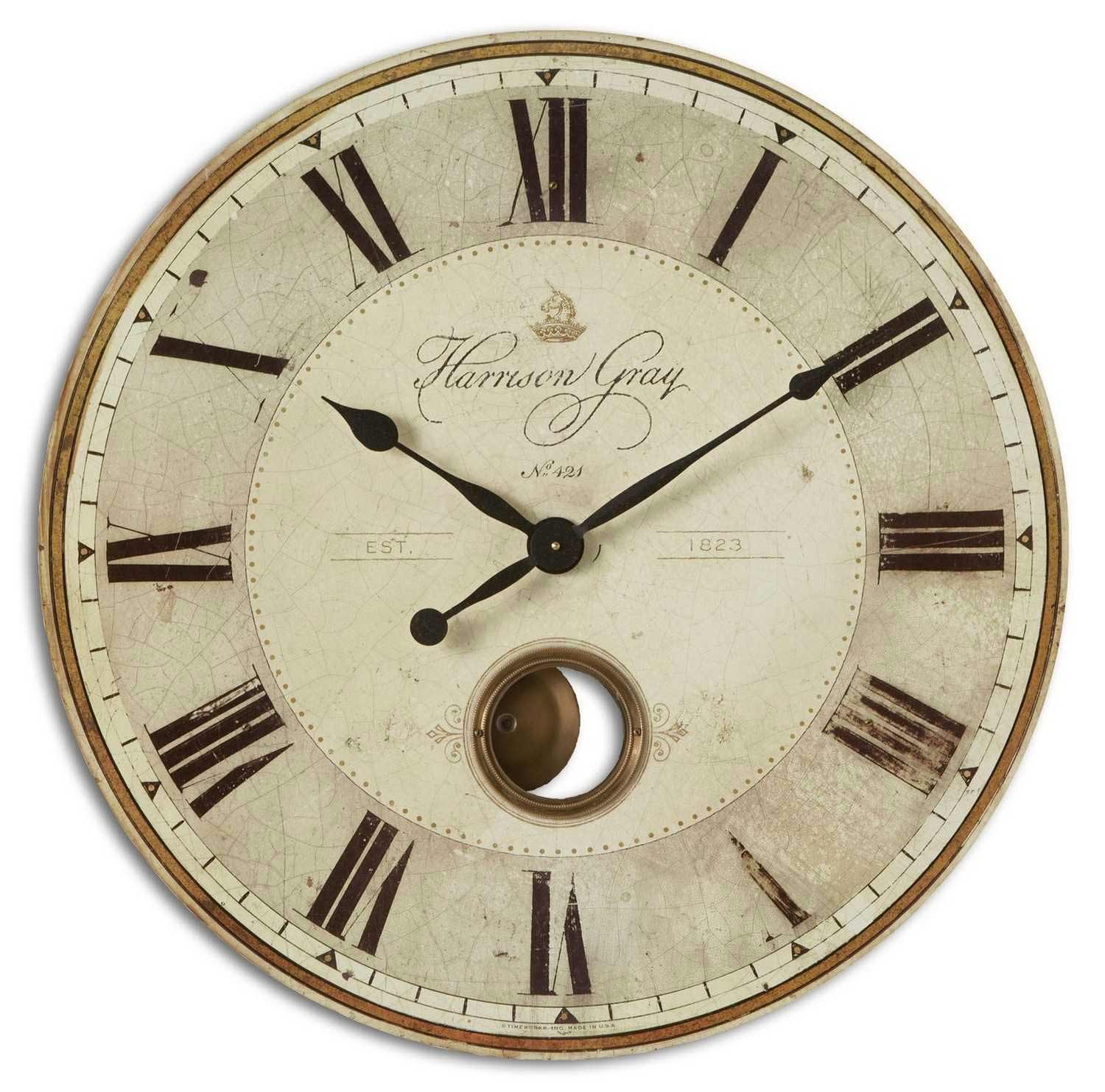 Uttermost Harrison 30 Inch Clock - Gray