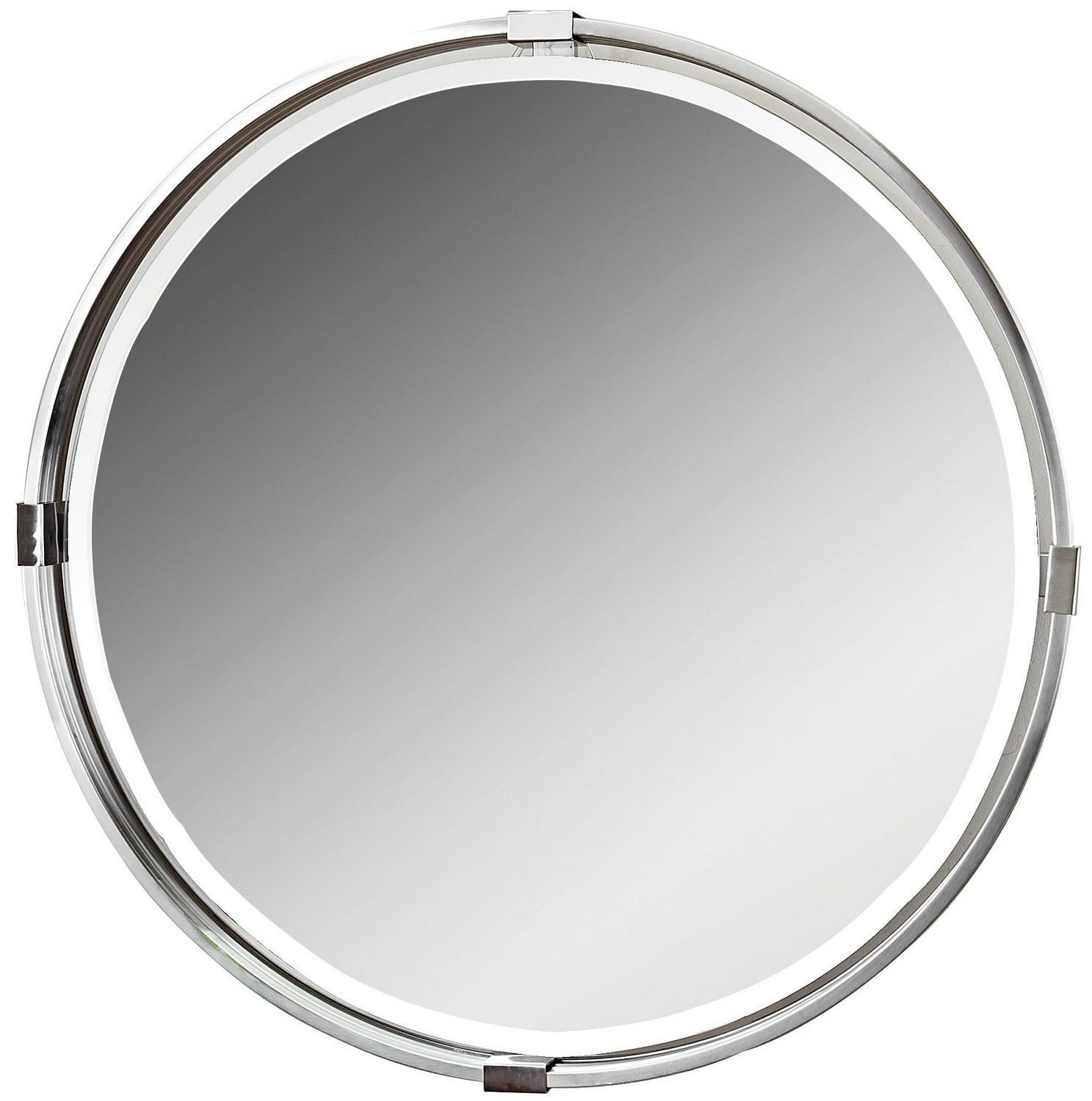 Uttermost Tazlina Round Mirror - Brushed Nickel
