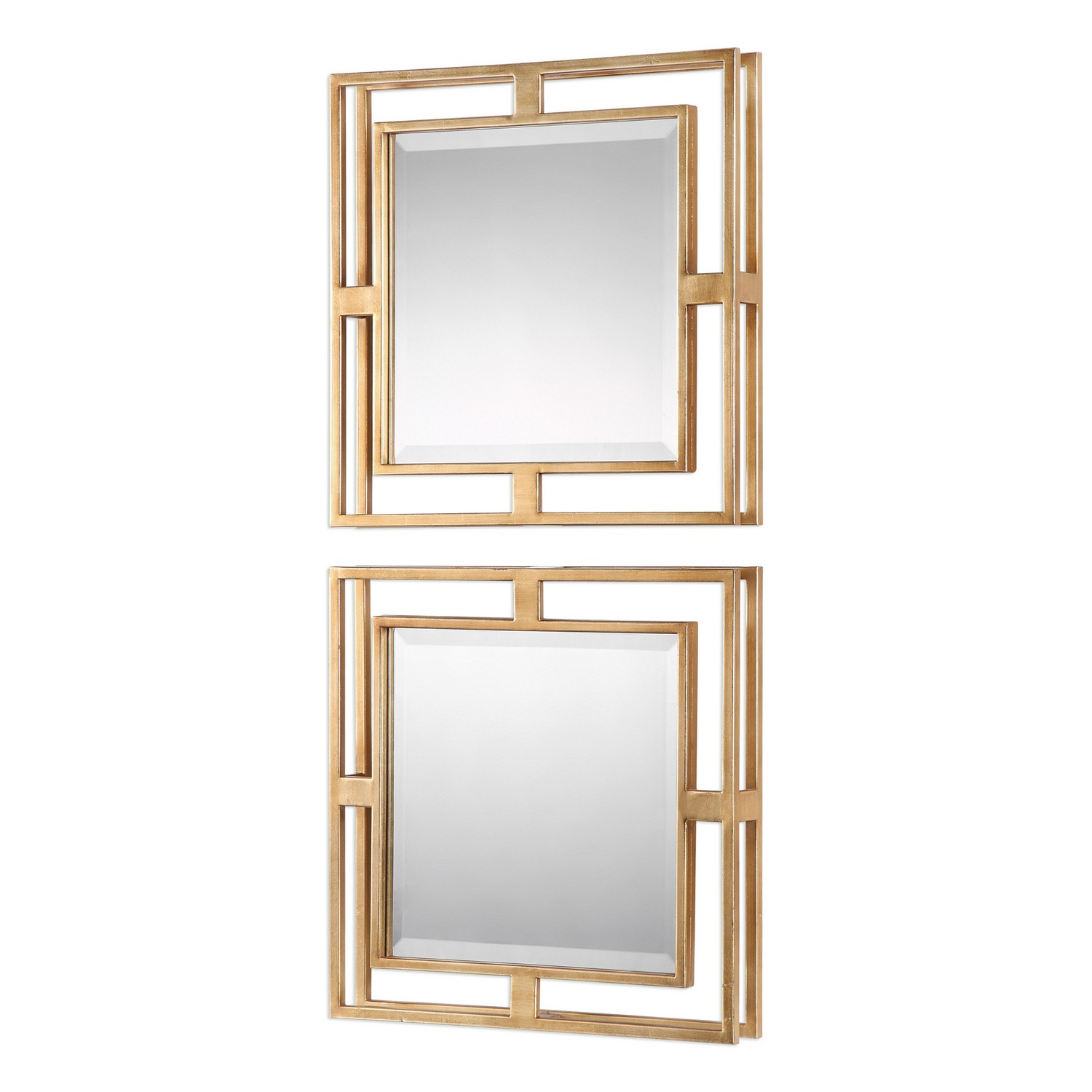 Uttermost Allick Square Mirrors - Set of 2 - Gold