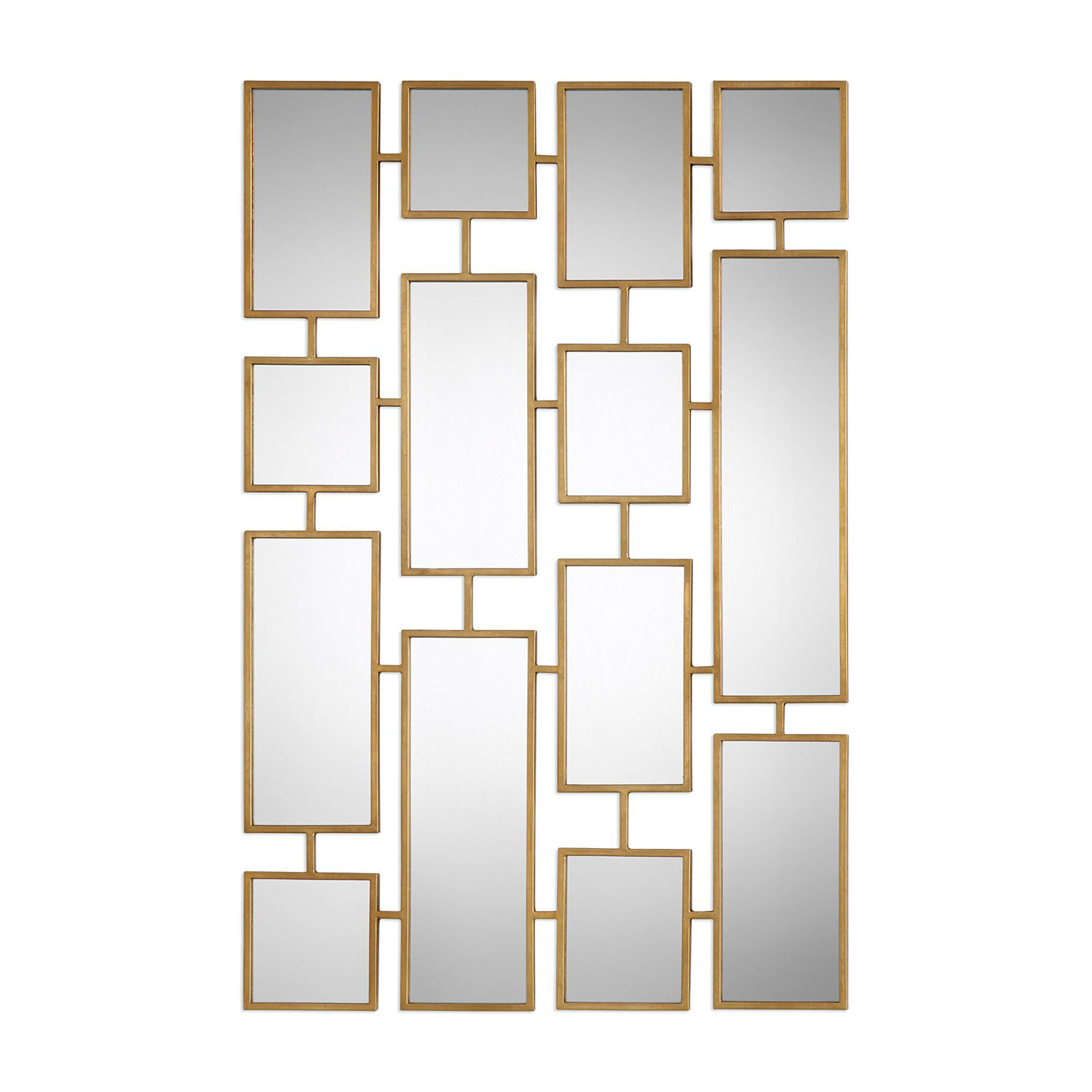 Uttermost Kennon Forged Rectangles Mirror - Gold