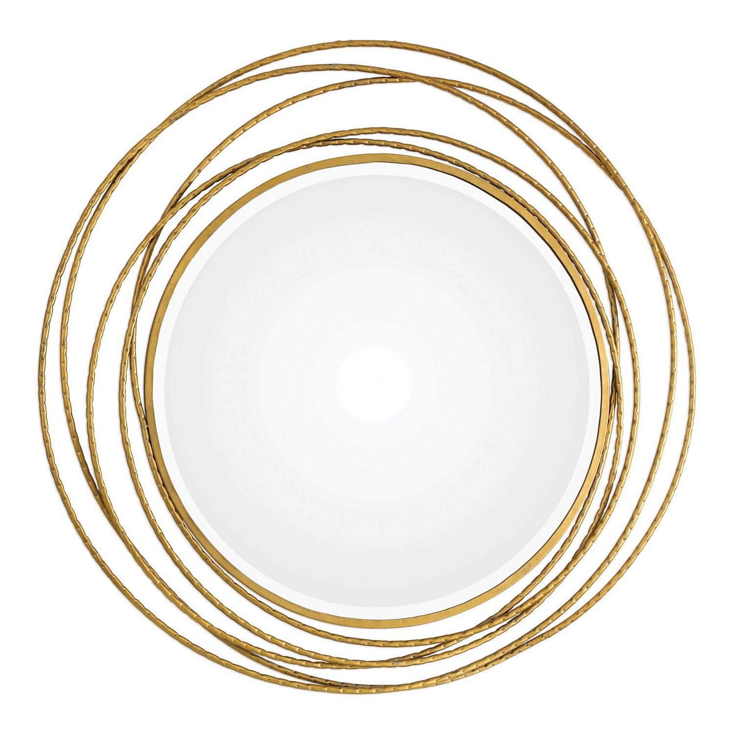 Uttermost Whirlwind Round Mirror - Gold