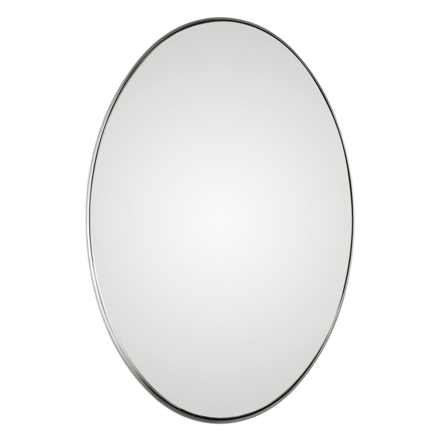 Uttermost Pursley Oval Mirror - Brushed Nickel
