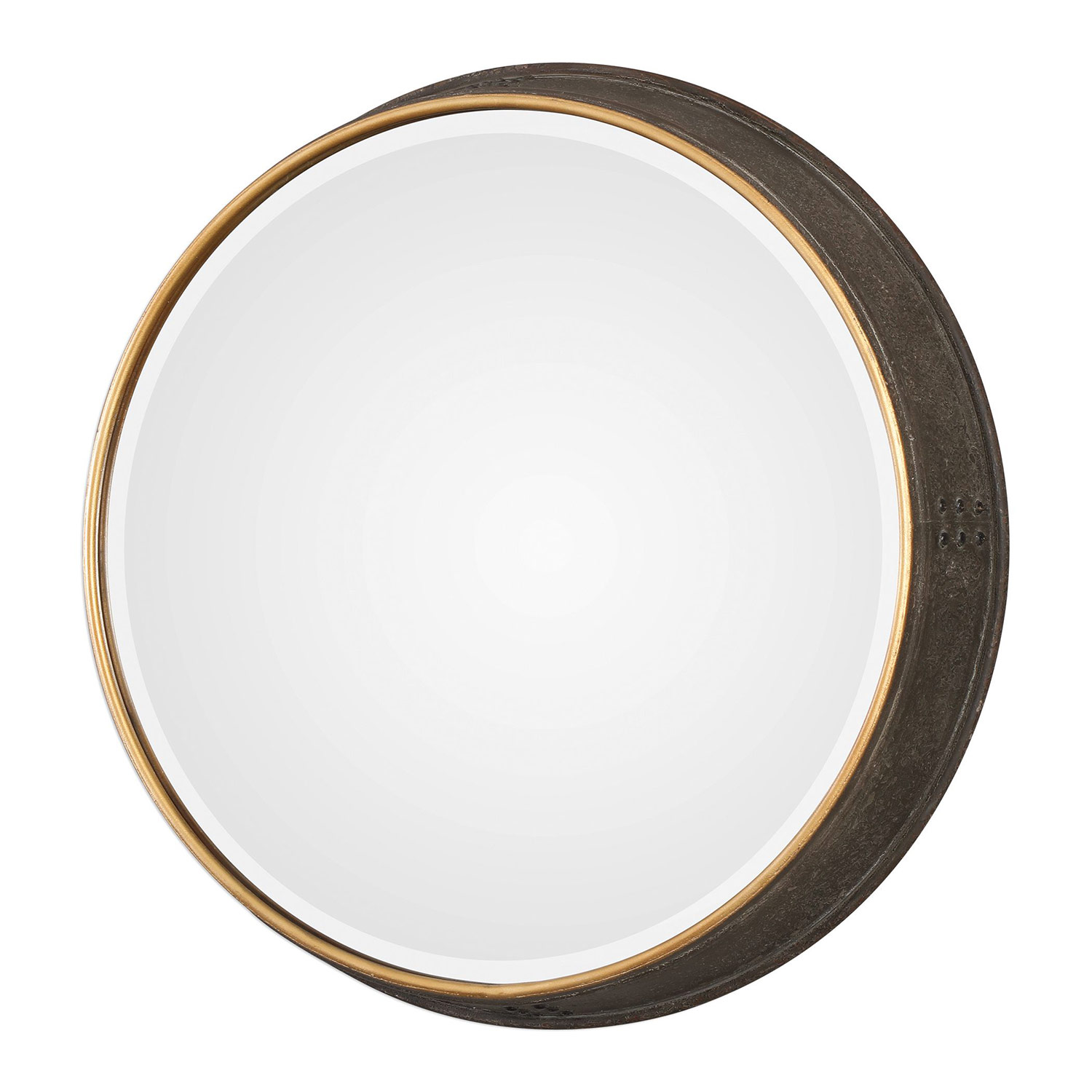 Uttermost Sturdivant Round Mirror - Antiqued Gold