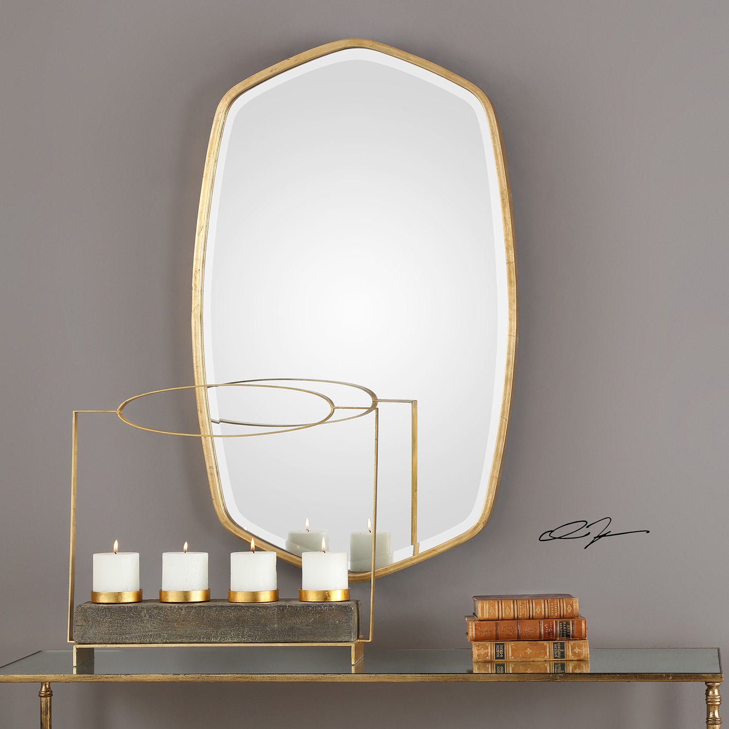 Uttermost Duronia Mirror - Antiqued Gold