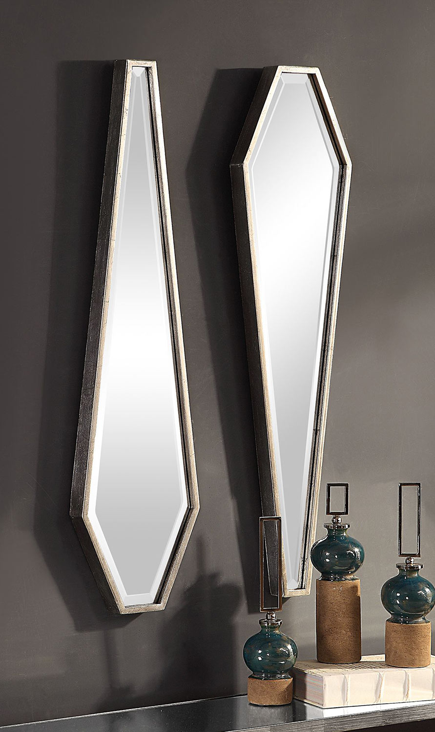 Uttermost Sabera Modern Mirror - Set of 2 - Silver