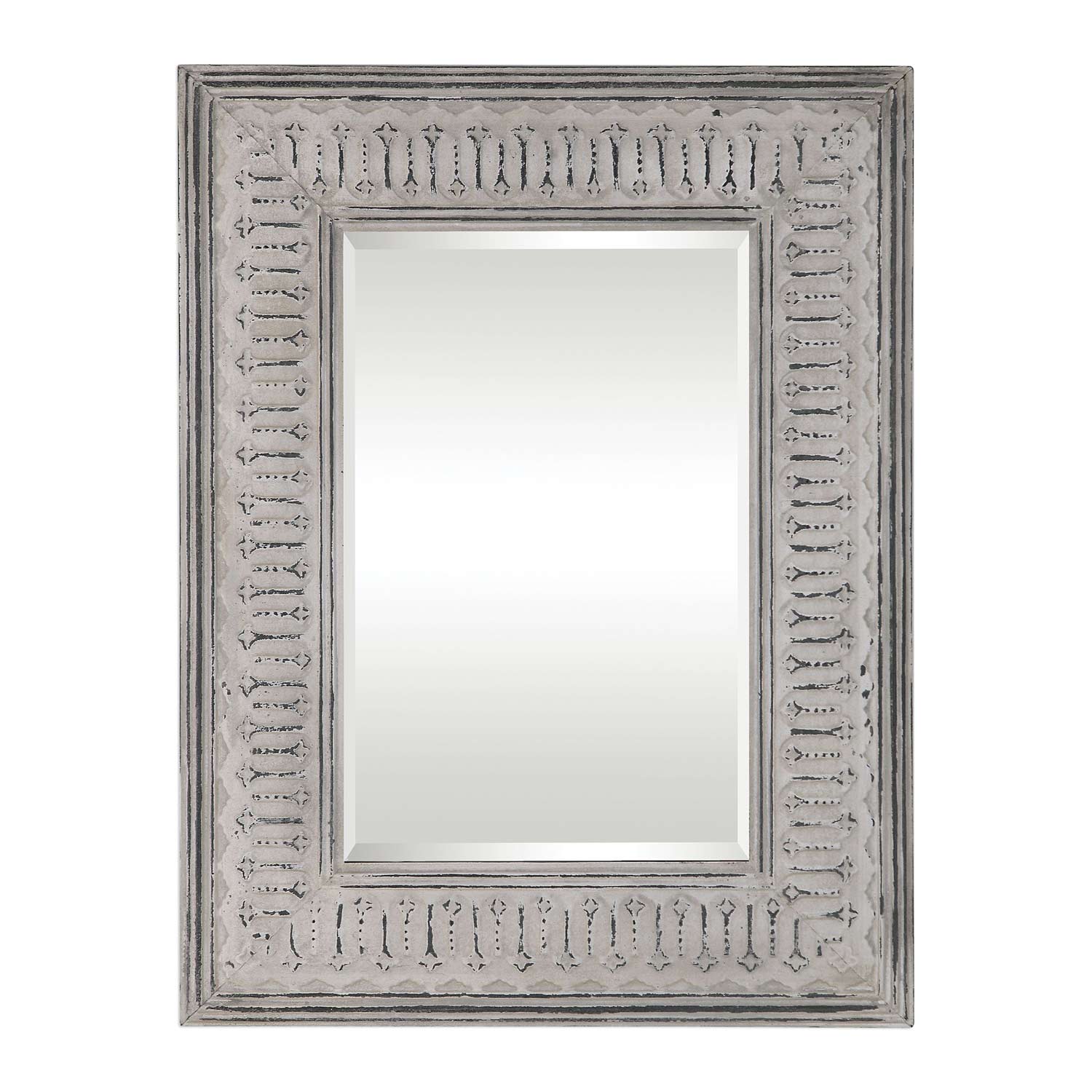Uttermost Argenton Rectangle Mirror - Aged Gray
