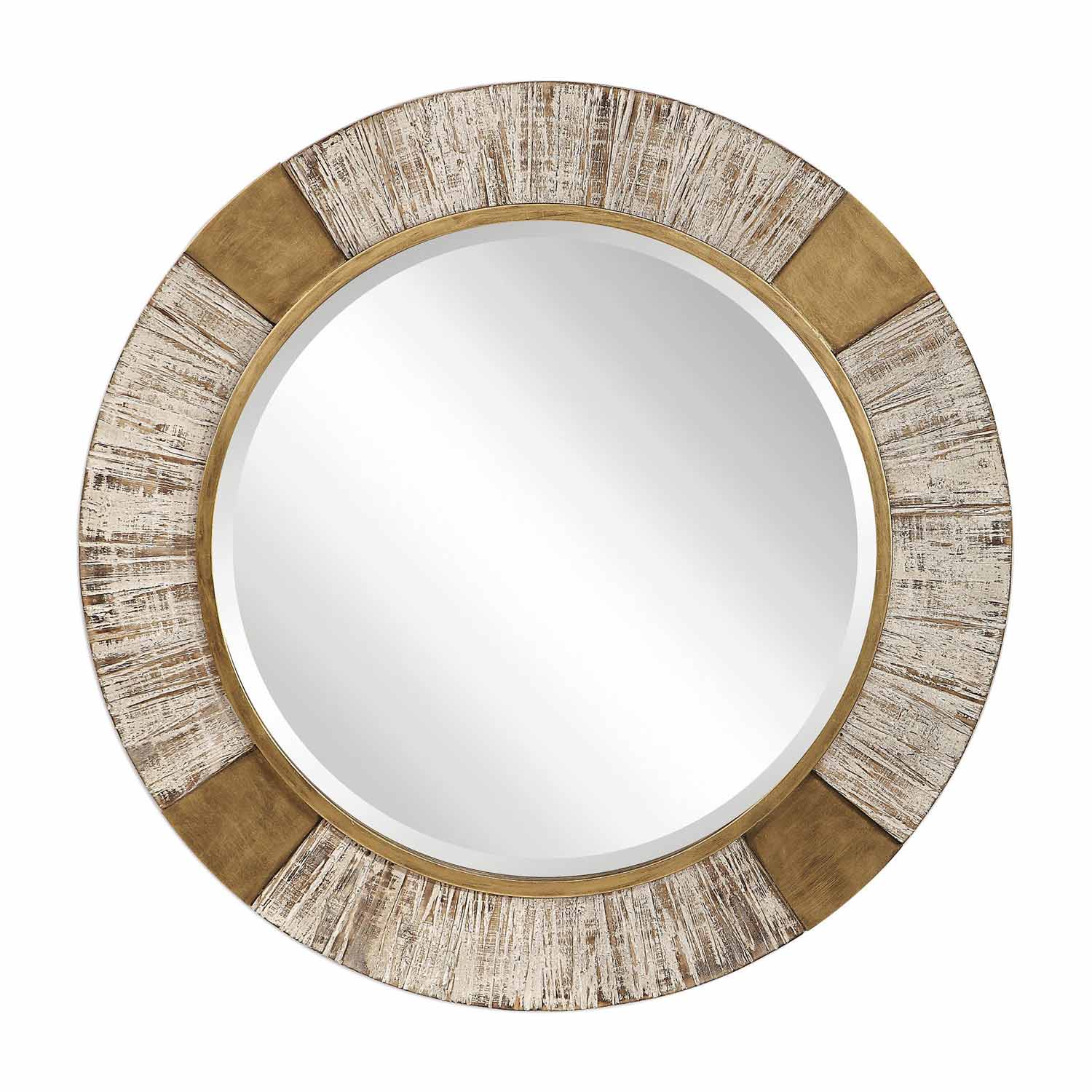 Uttermost Reuben Round Mirror - Gold