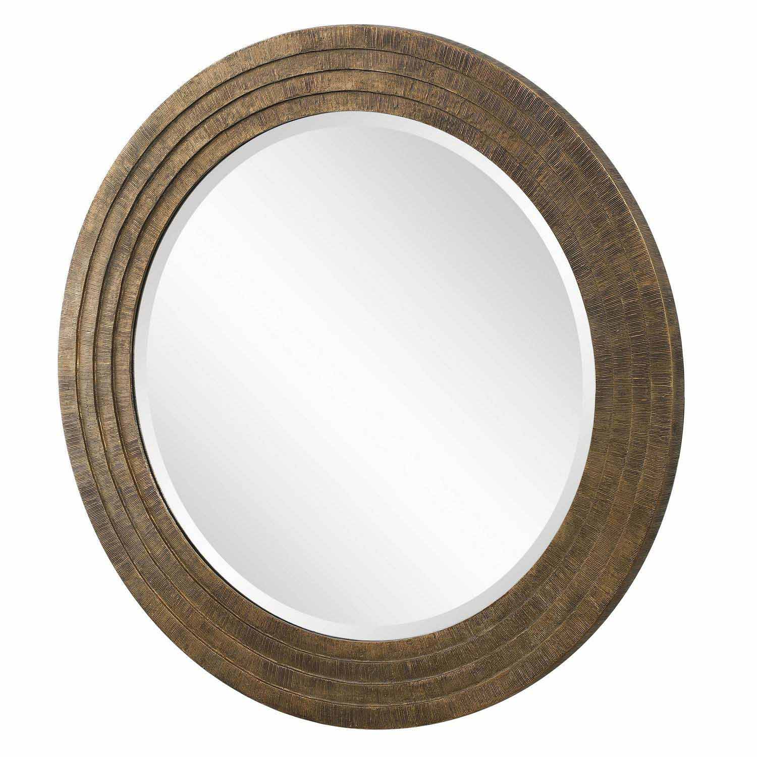 Uttermost Relic Round Mirror - Aged Gold
