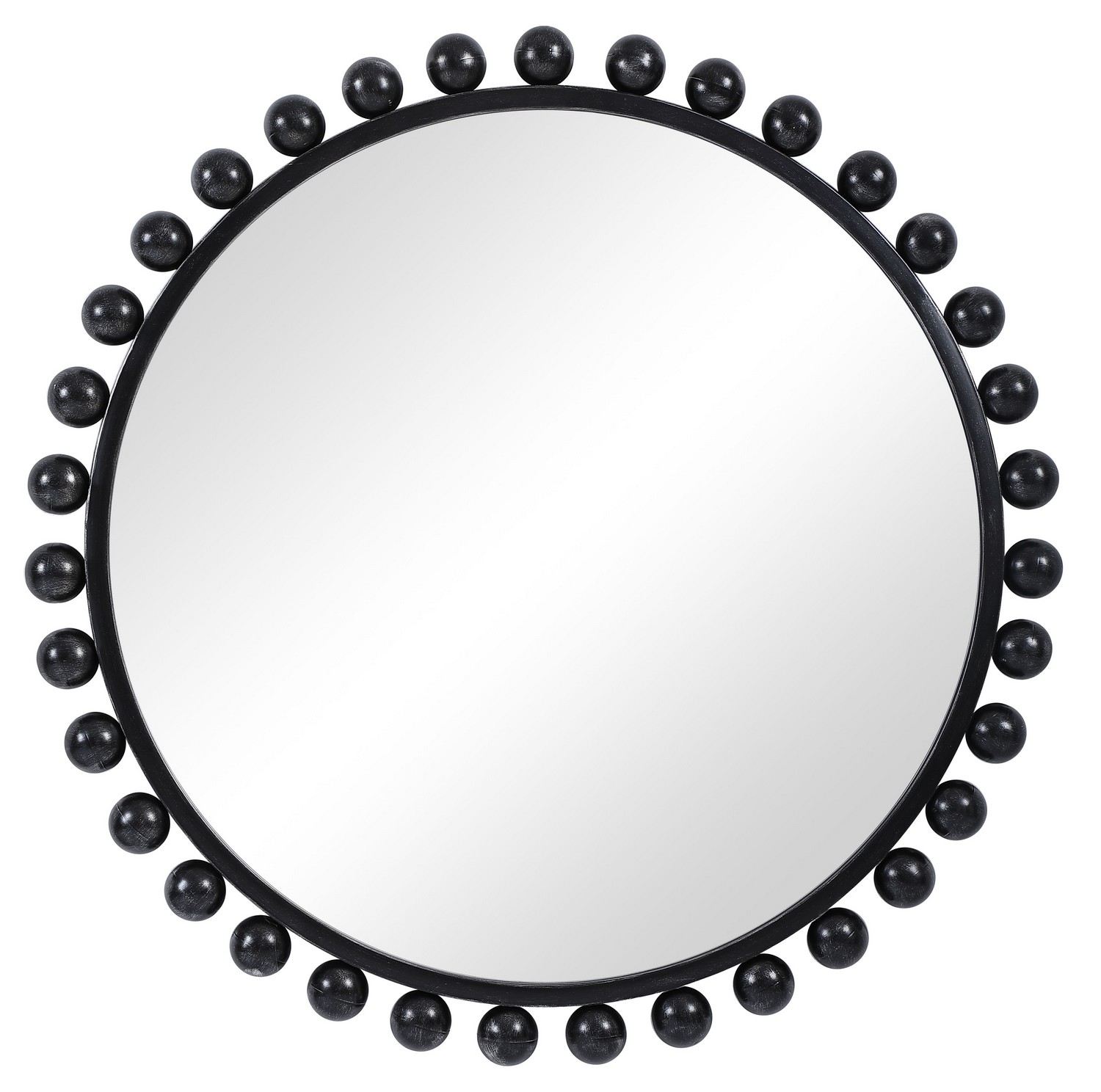 Uttermost Cyra Round Mirror - Black