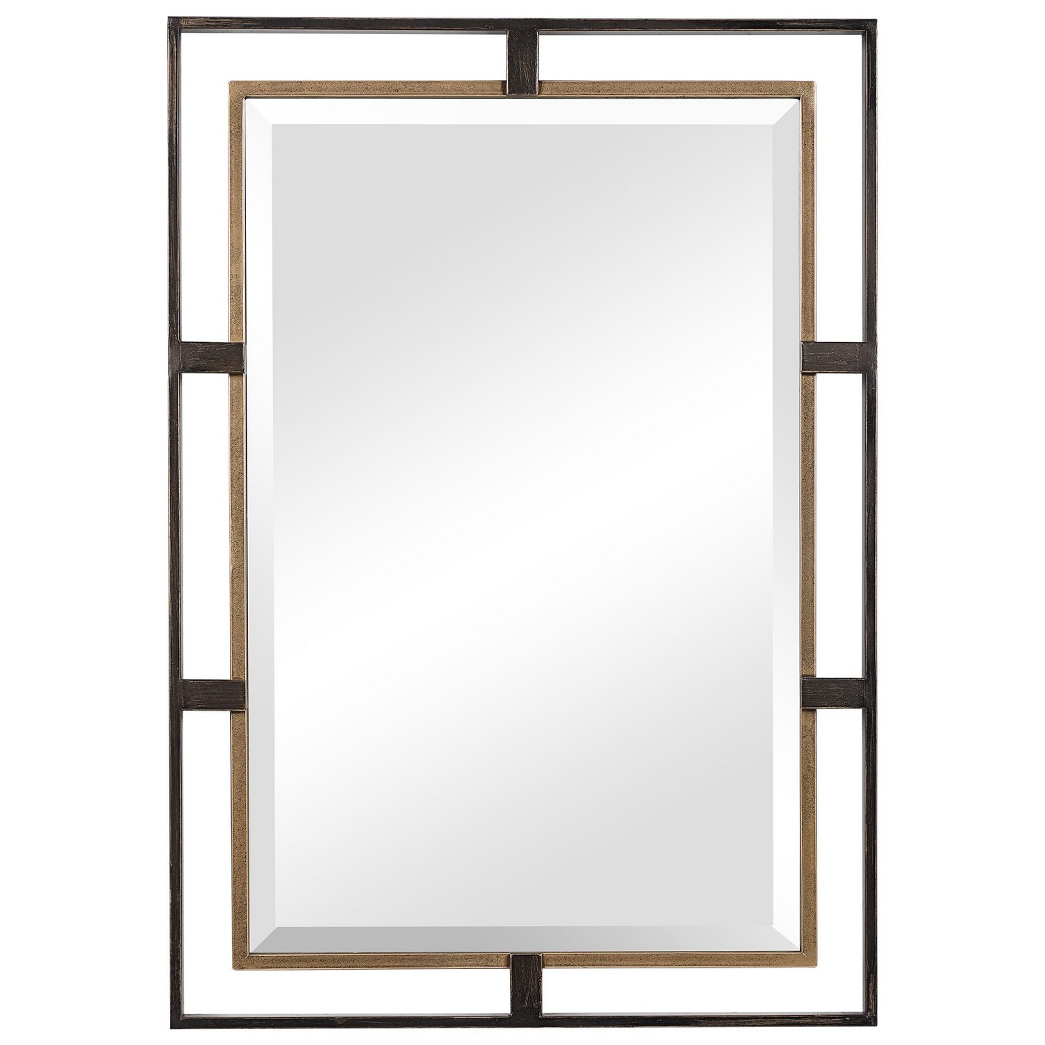 Uttermost Carrizo Rectangle Mirror - Gold/Bronze