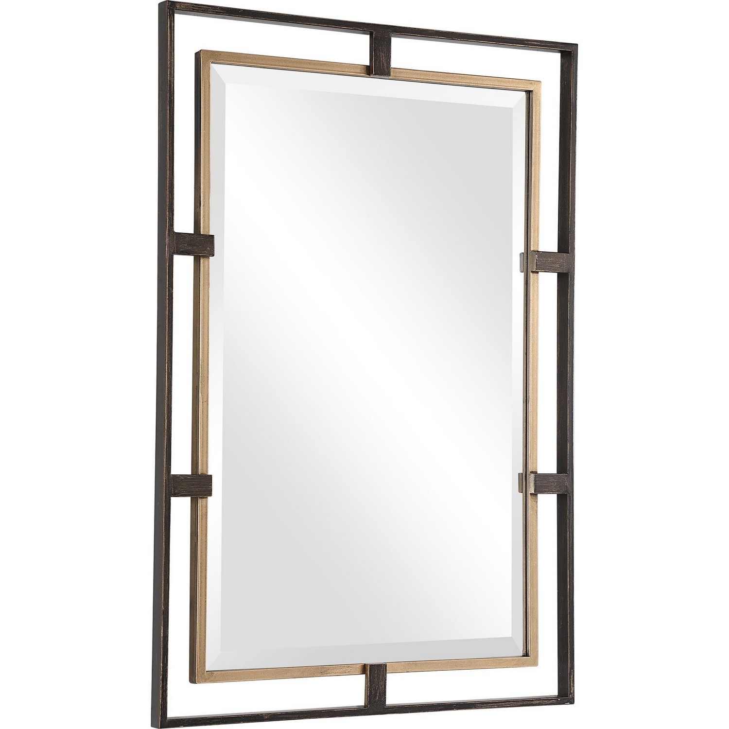 Uttermost Carrizo Rectangle Mirror - Gold/Bronze