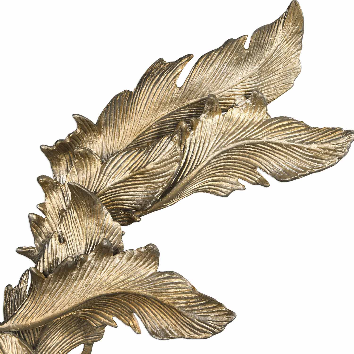 Uttermost Fall Leaves Sculpture - Champagne