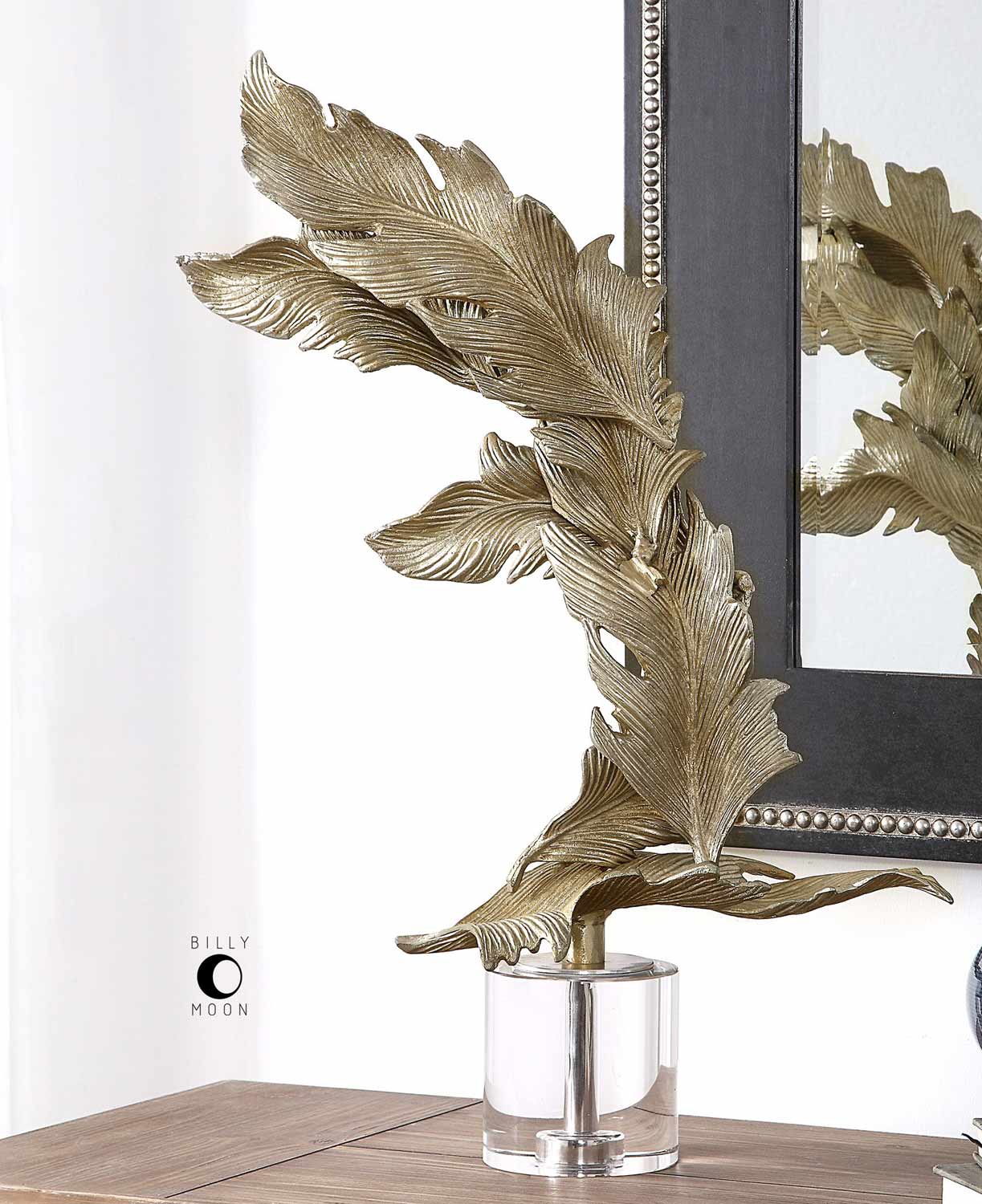 Uttermost Fall Leaves Sculpture - Champagne