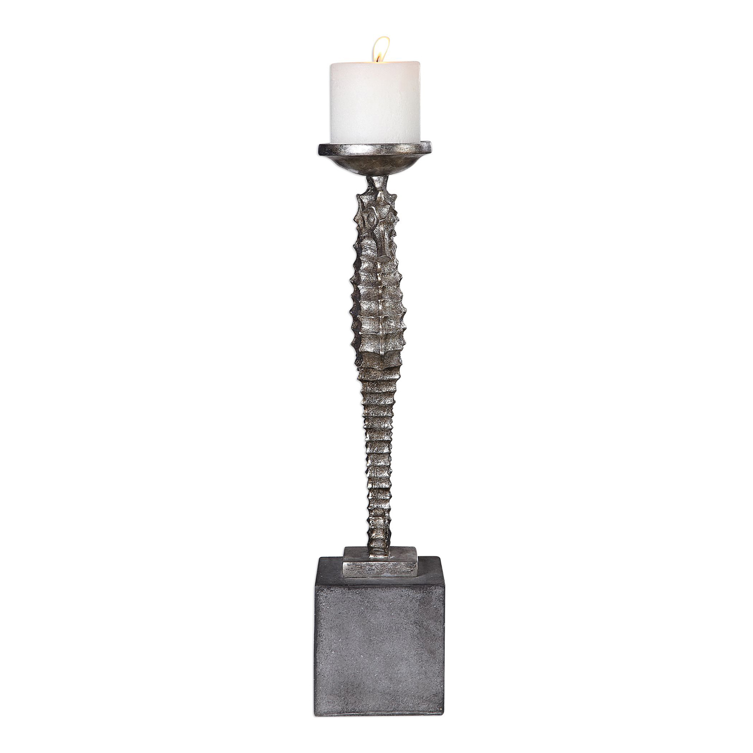 Uttermost Seahorse Candleholder - Silver
