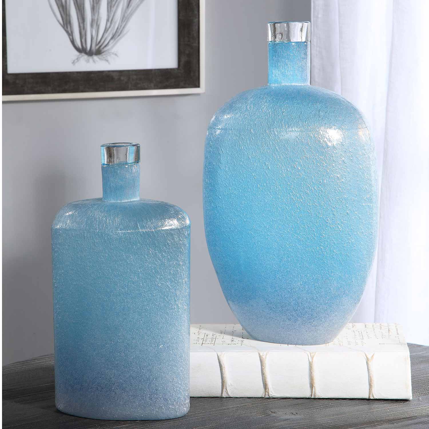 Uttermost Suvi Glass Vases - Set of 2 - Blue