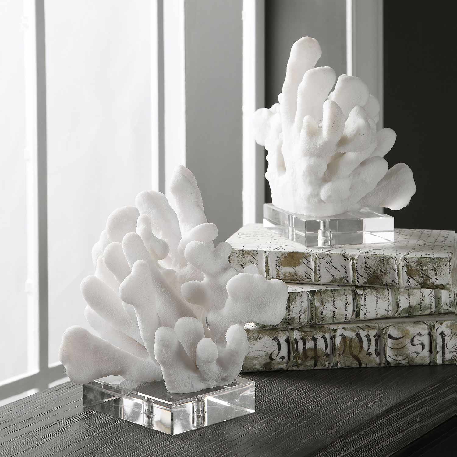 Uttermost Charbel Bookends - Set of 2 - White