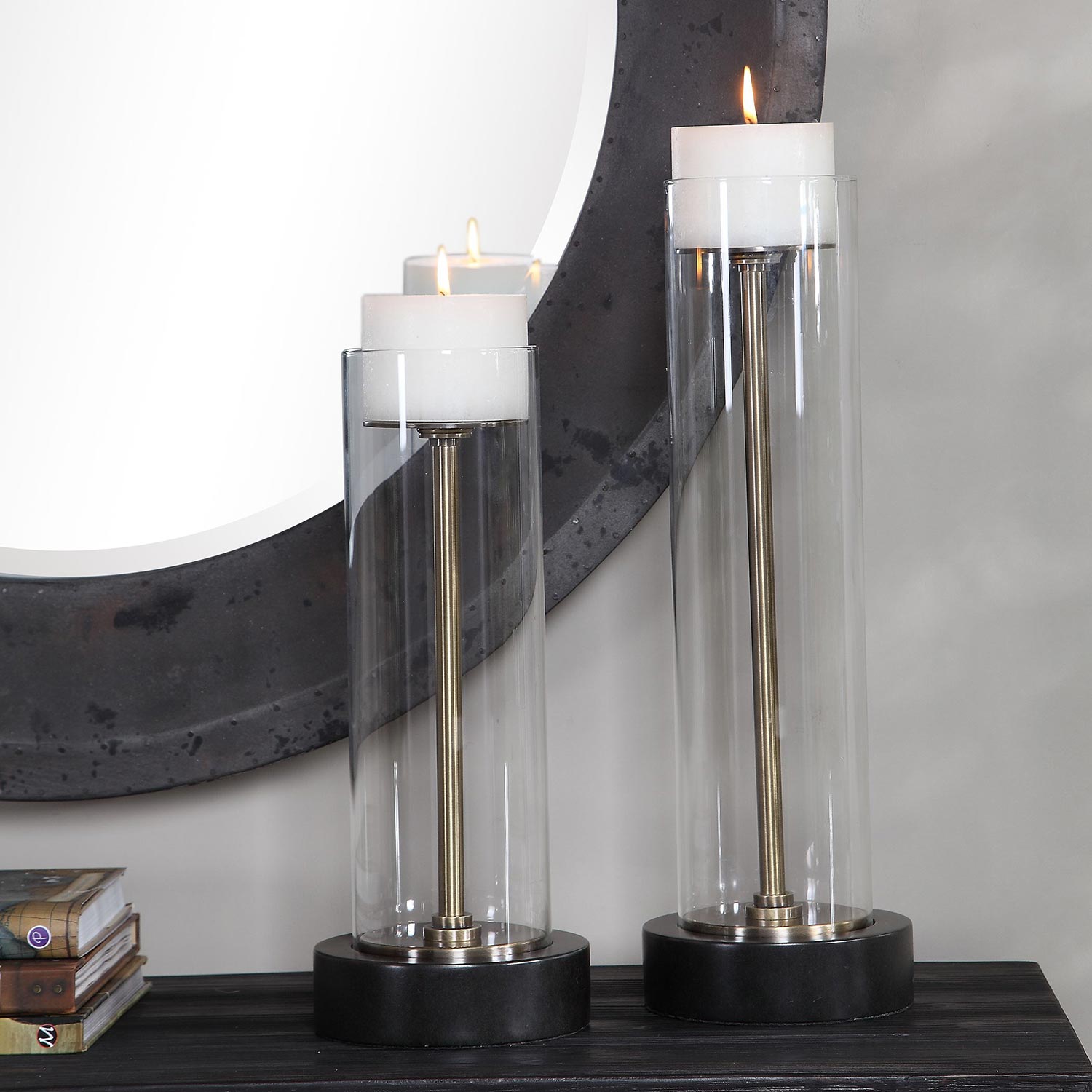 Uttermost Charvi Glass Candleholders - Set of 2