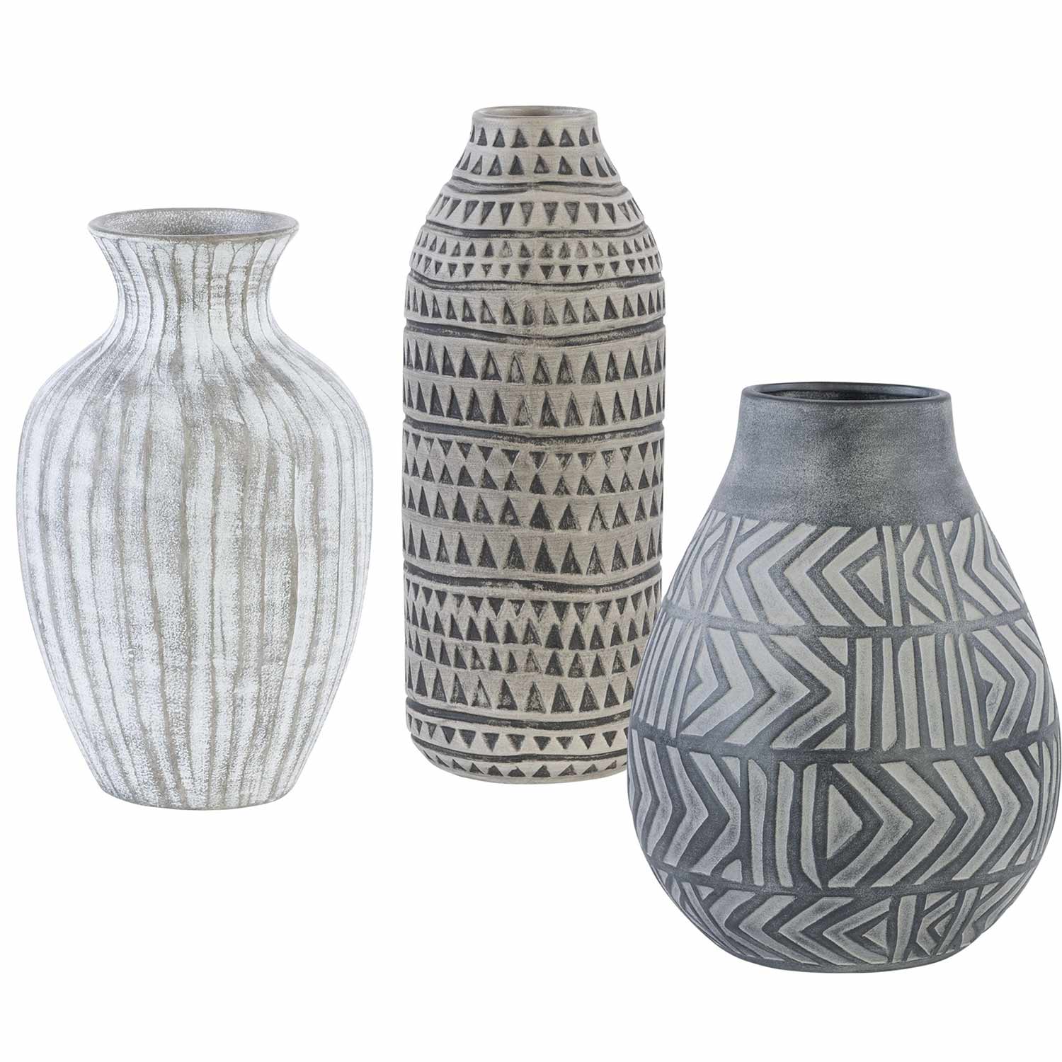 Uttermost Natchez Geometric Vases - Set of 3