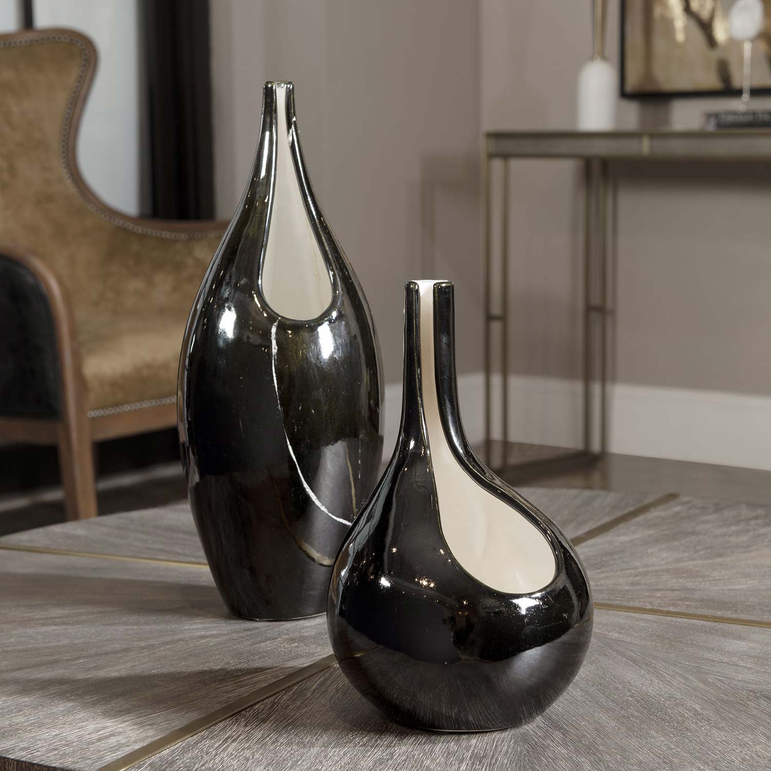 Uttermost Lockwood Modern Vases - Set of 2