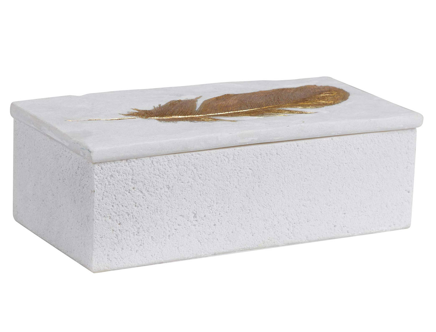 Uttermost Nephele Stone Box - White