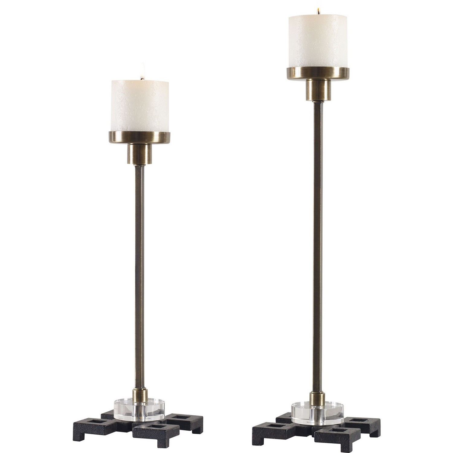 Uttermost Montag Candleholders - Set of 2 - Brass