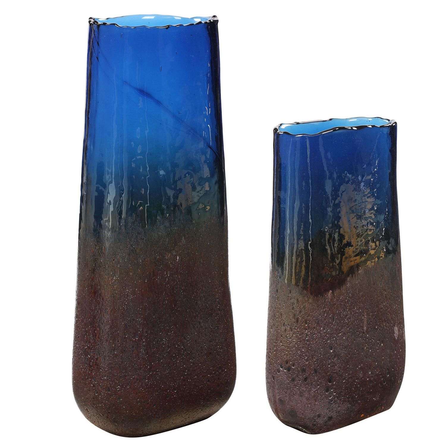 Uttermost Capri Cobalt Glass Vases - Set of 2 - Blue