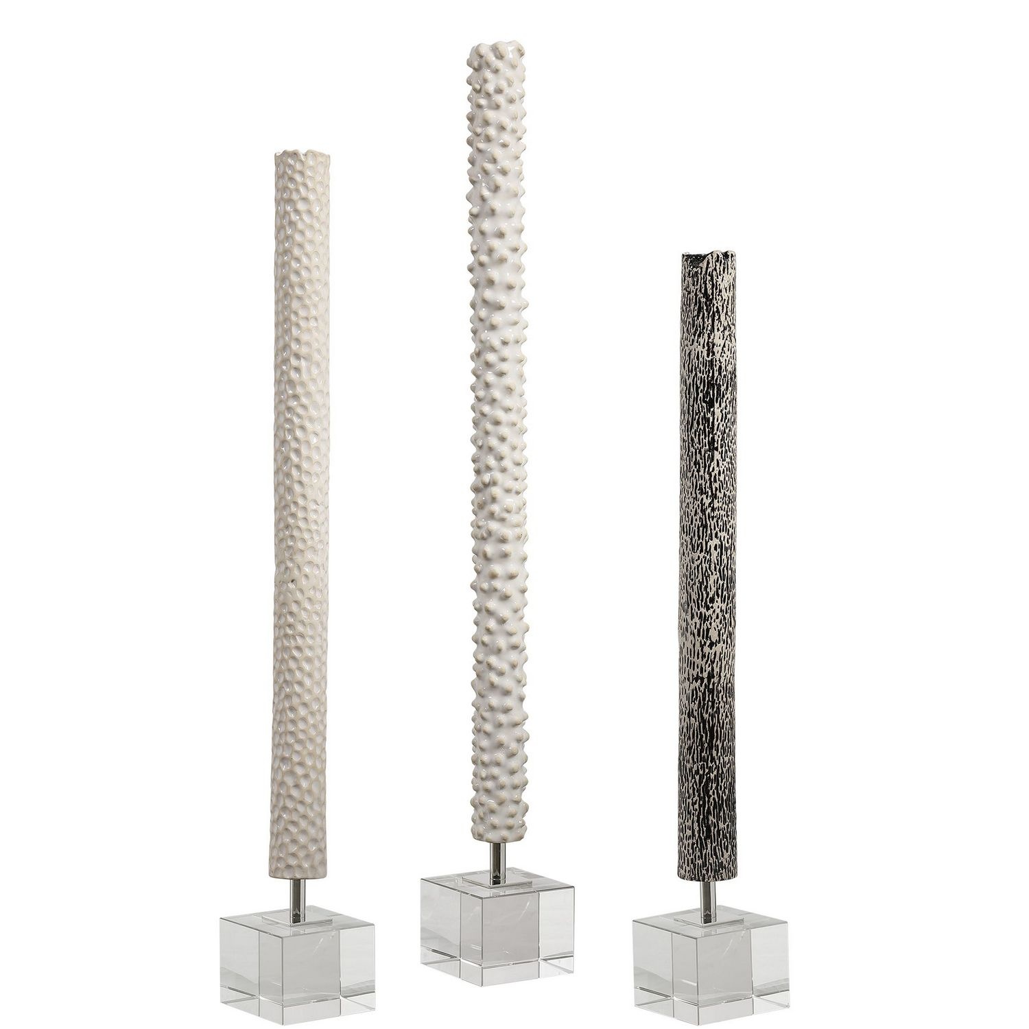 Uttermost Makira Cylindrical Sculptures - Set of 3