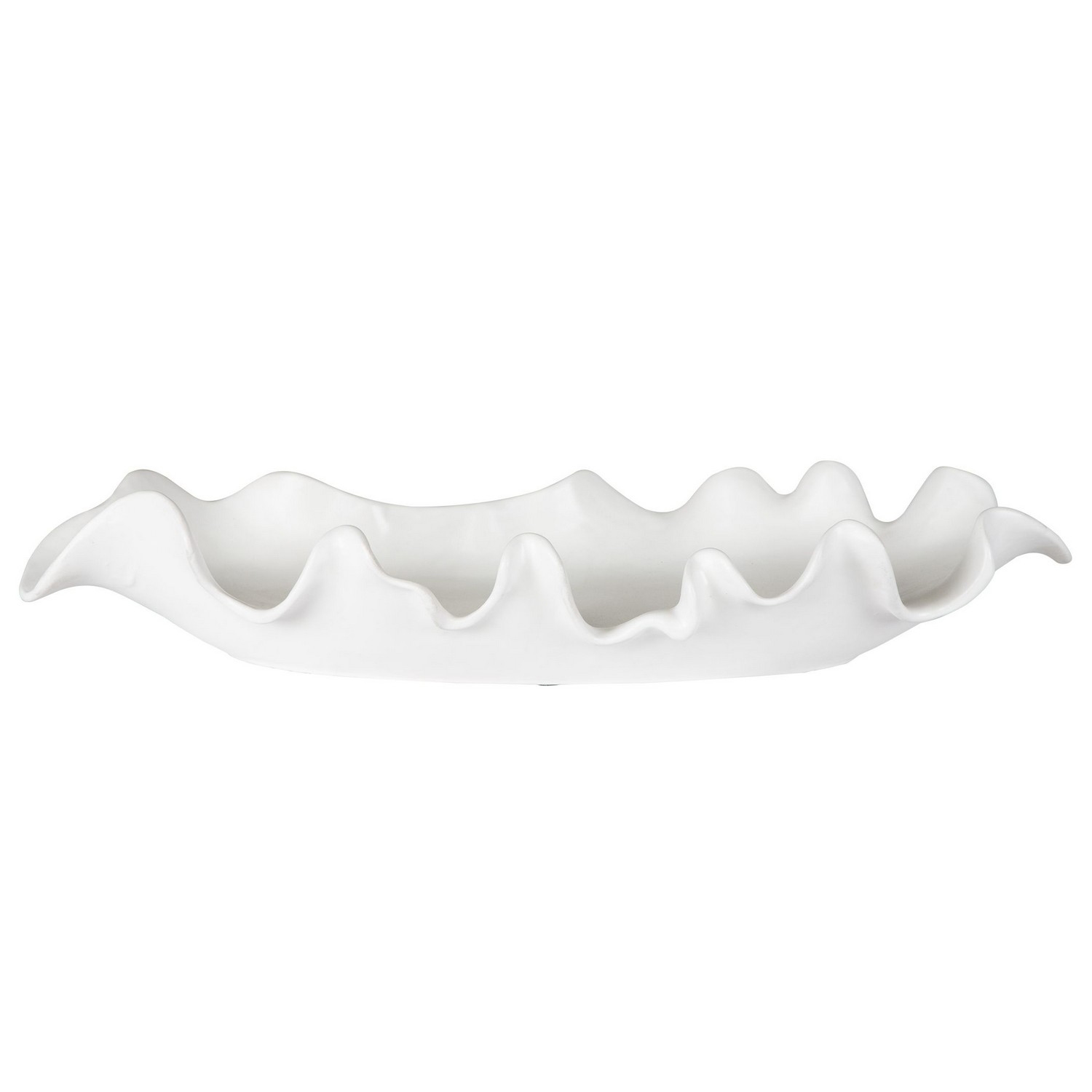 Uttermost Ruffled Feathers Modern Bowl - White