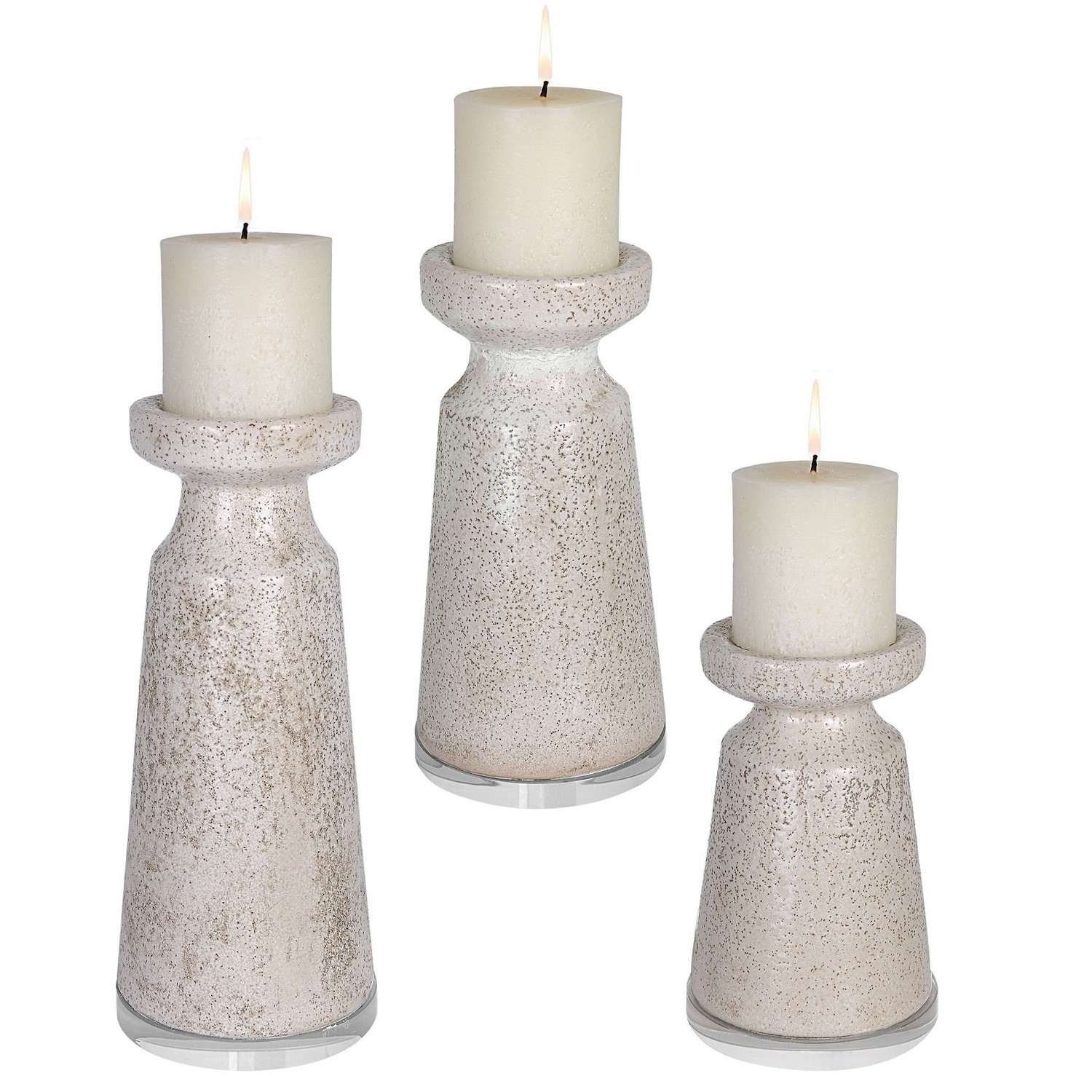 Uttermost Kyan Ceramic Candleholders - Set of 3