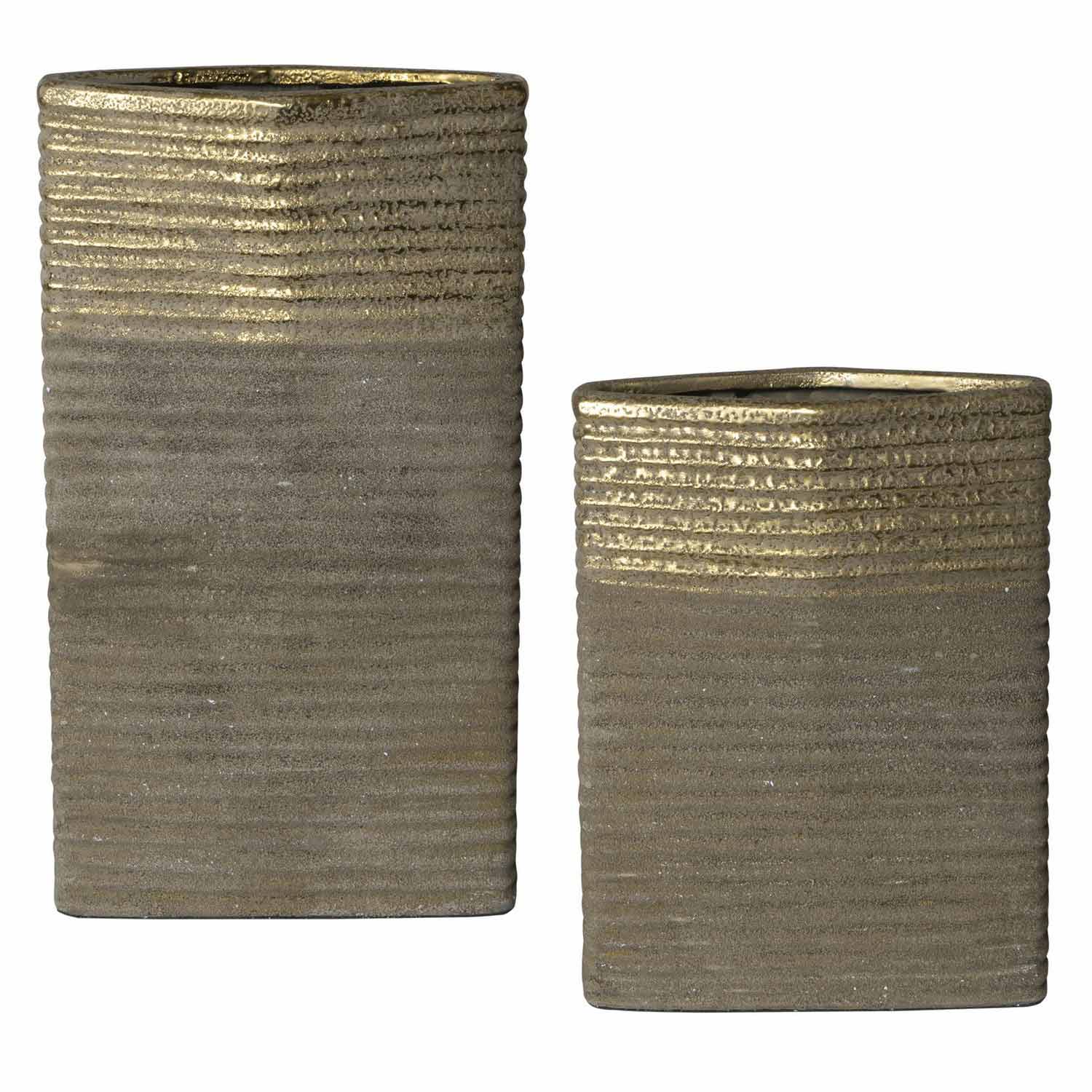 Uttermost Riaan Ribbed Vases - Set of 2