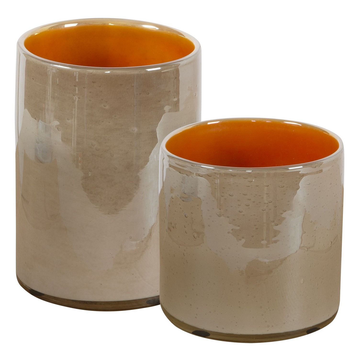 Uttermost Tangelo Vases - Set of 2 - Beige Orange