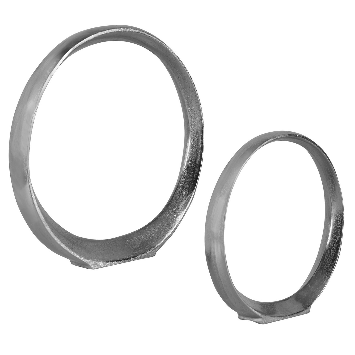 Uttermost Orbits Nickel Ring Sculptures - Set of 2