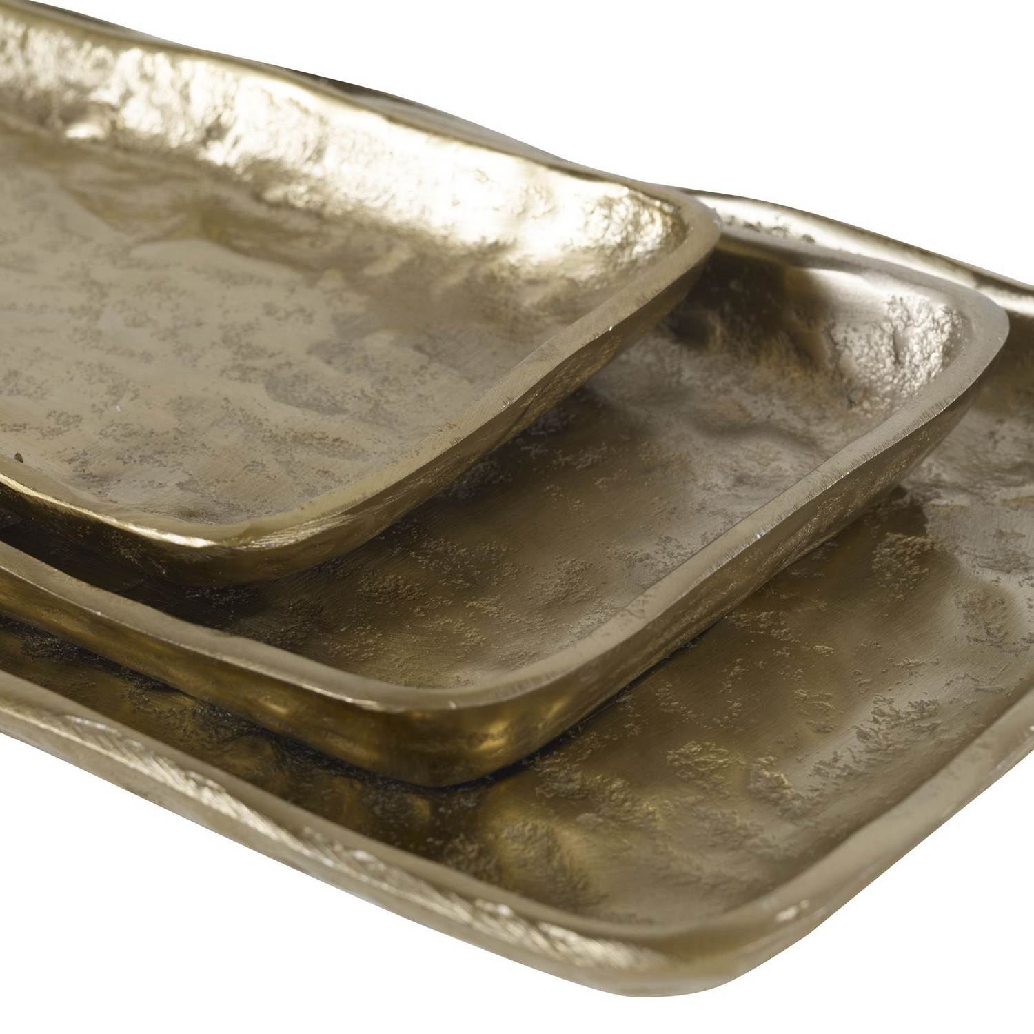 Uttermost Artisan Trays - Set of 3 - Antique Gold