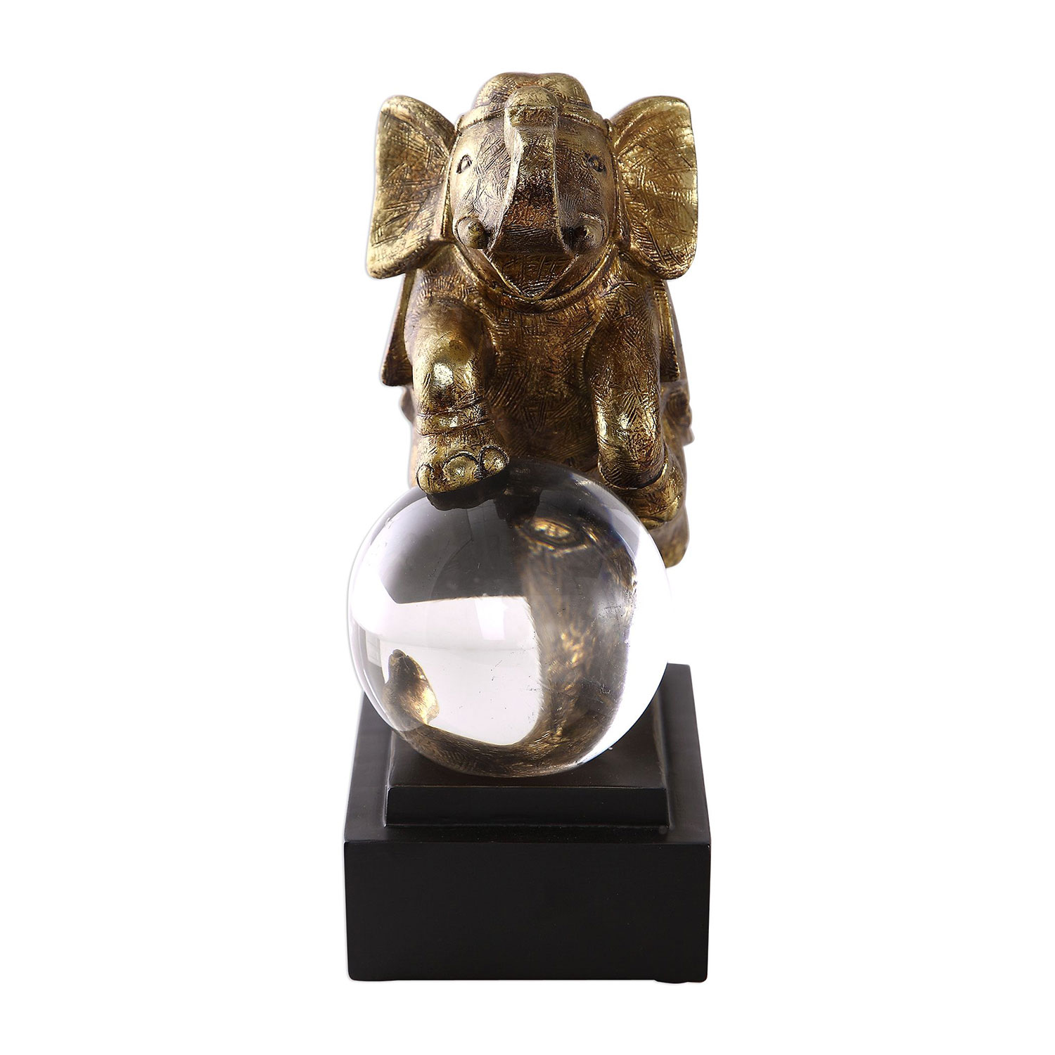 Uttermost Circus Act Elephant Bookends - Set of 2 - Gold