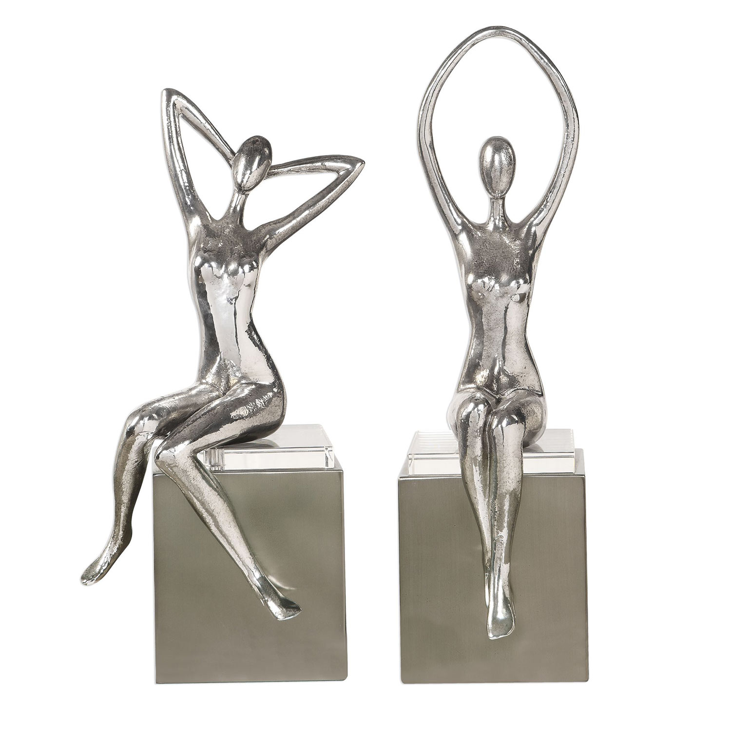 Uttermost Jaylene Sculptures - Set of 2 - Silver