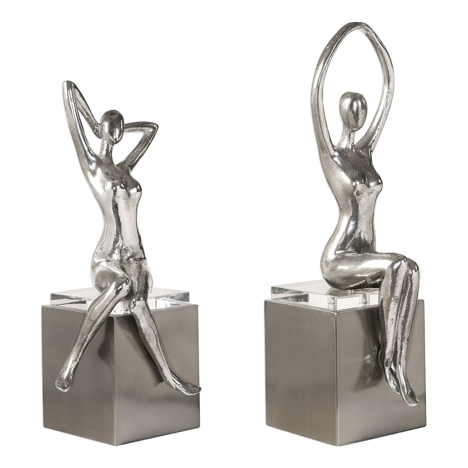 Uttermost Jaylene Sculptures - Set of 2 - Silver