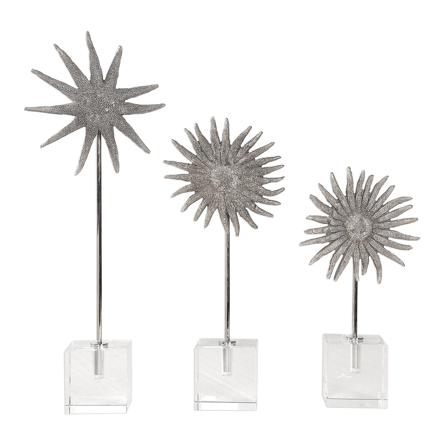 Uttermost Sunflower Starfish Sculptures - Set of 3