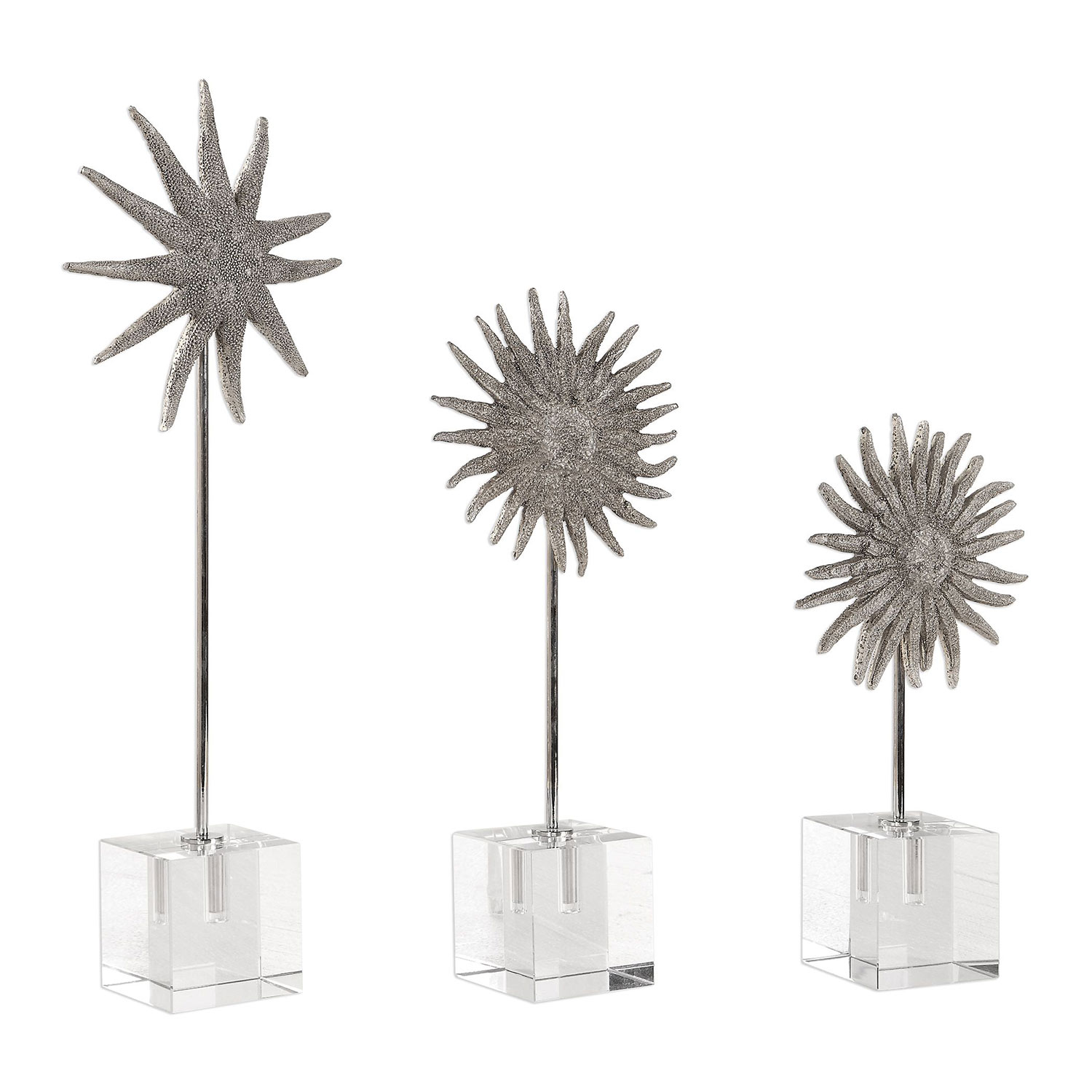 Uttermost Sunflower Starfish Sculptures - Set of 3