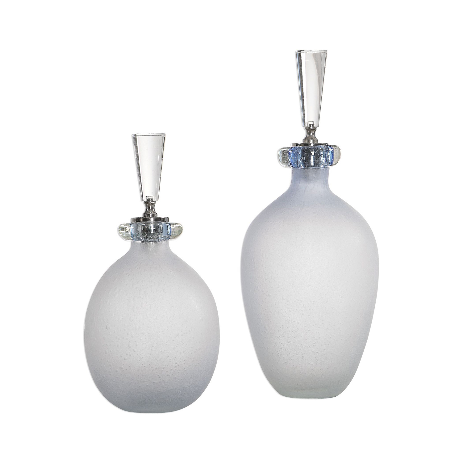 Uttermost Leah Bubble Glass Containers - Set of 2