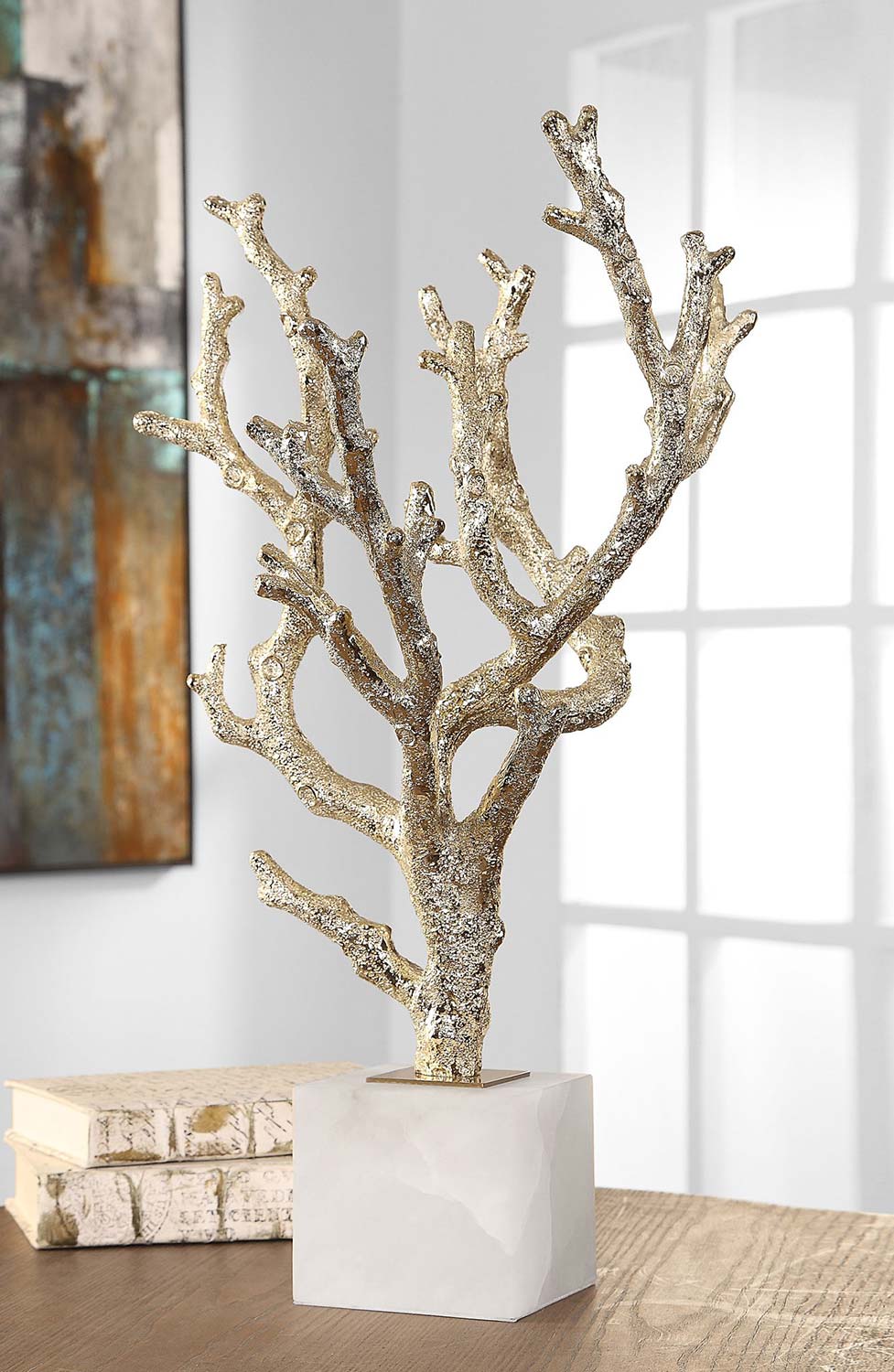 Uttermost Coraline Coral Sculptures - Silver