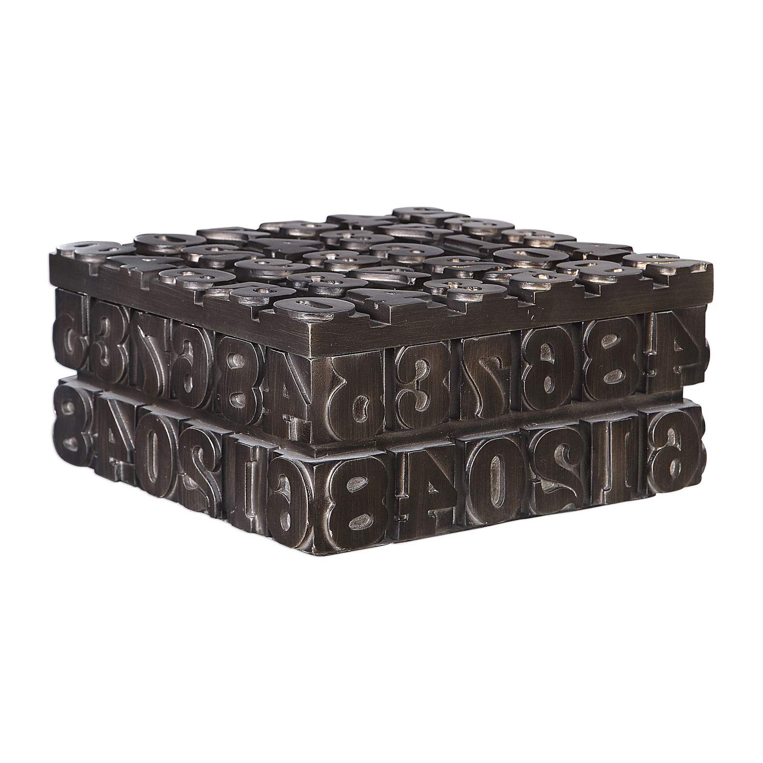 Uttermost Typesetting Decorative Box - Bronze