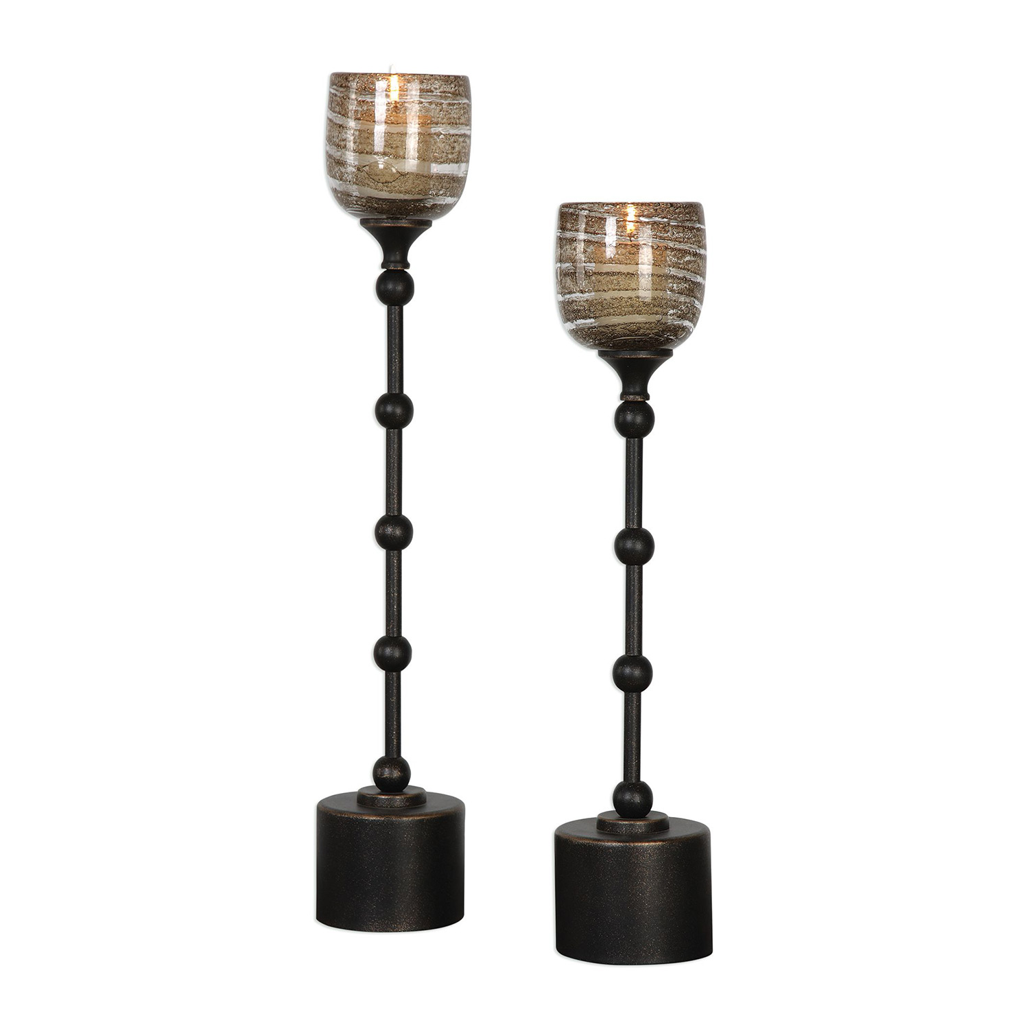 Uttermost Lula Oil Rubbed Bronze Candleholders - Set of 2
