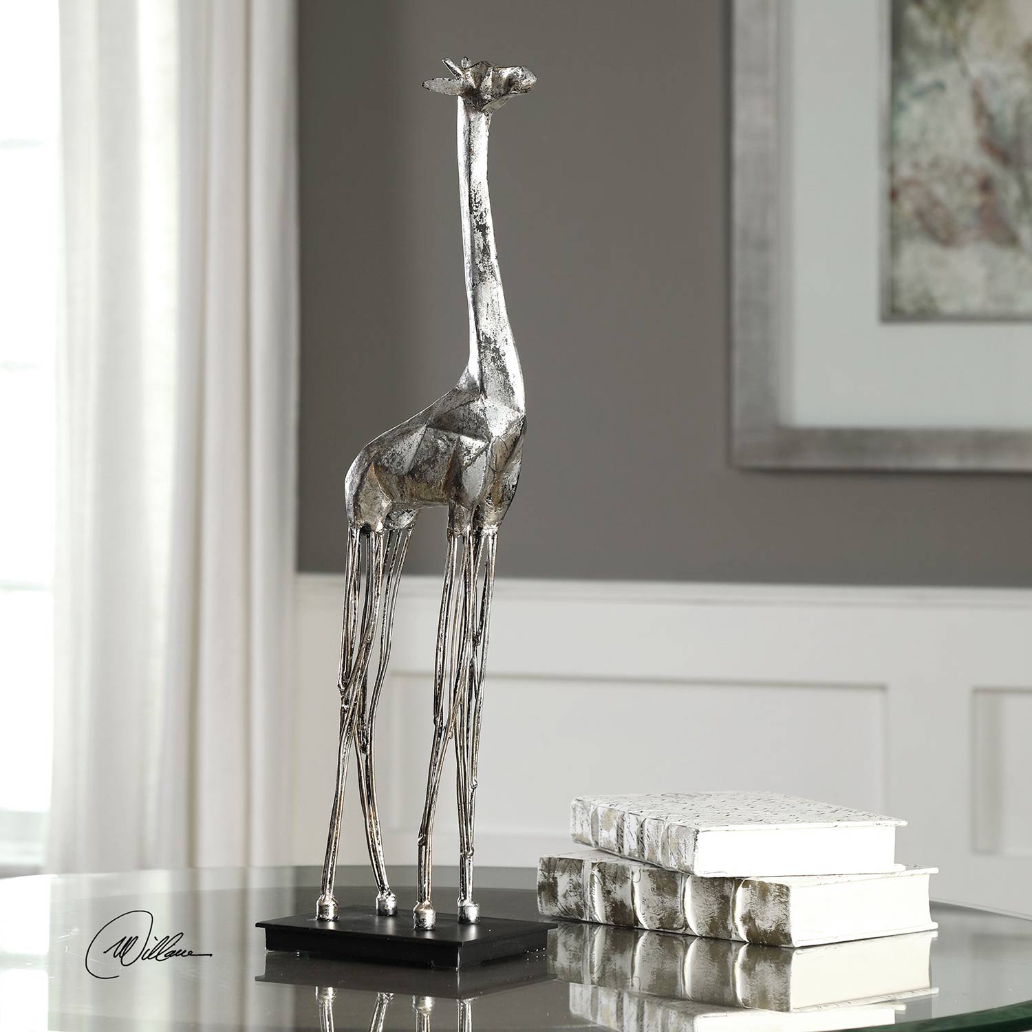 Uttermost Mireya Giraffe Sculpture - Silver