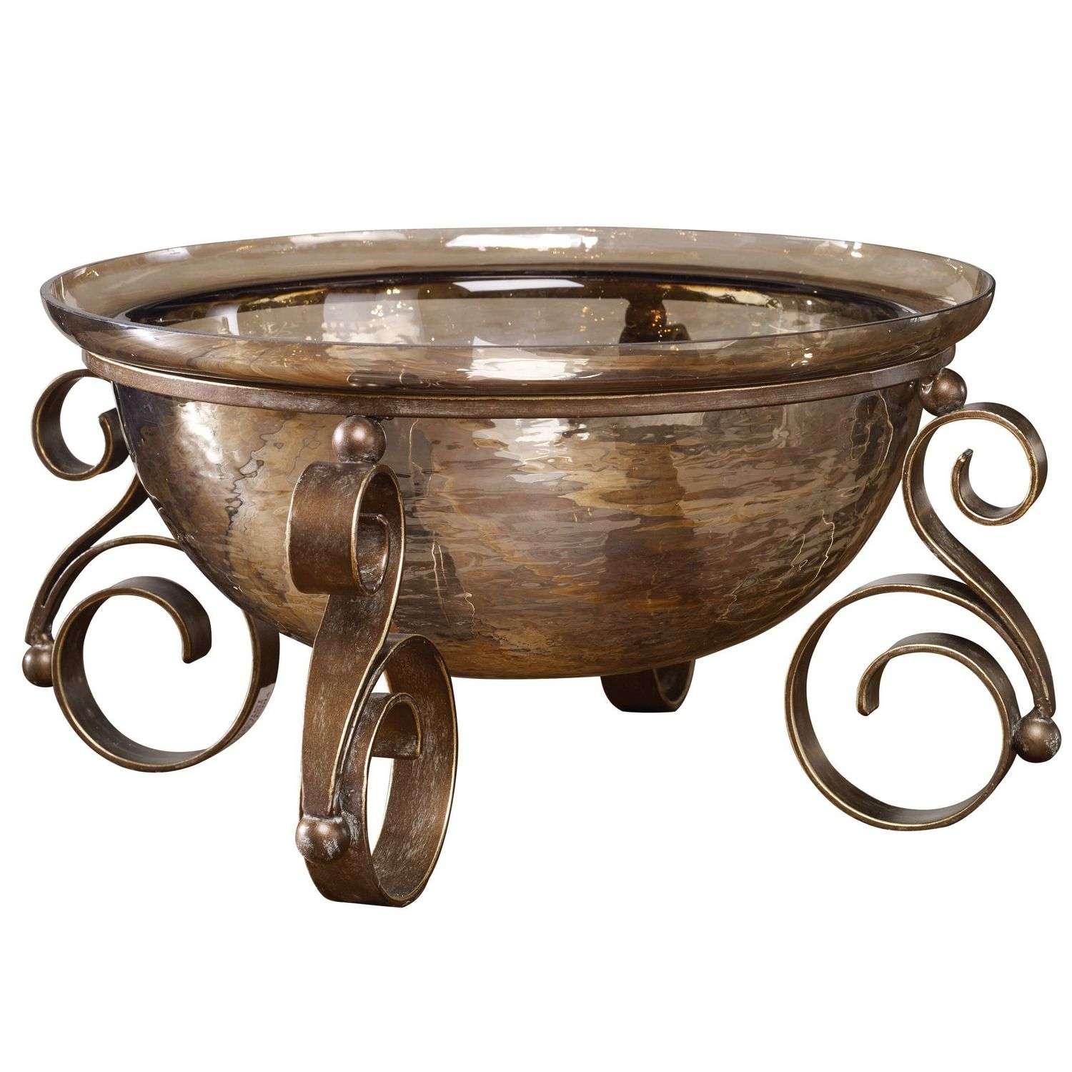 Uttermost Alya Glass Bowl - Bronze