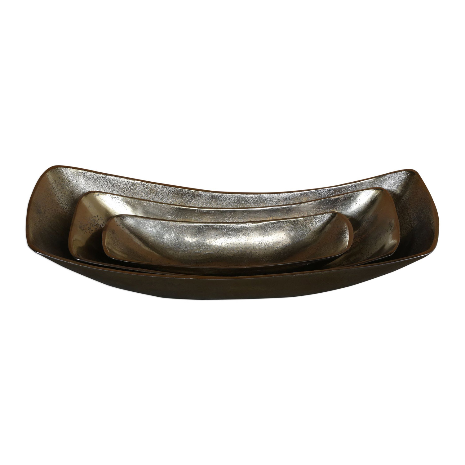 Uttermost Anas Bowls - Set of 3 - Antique Brass