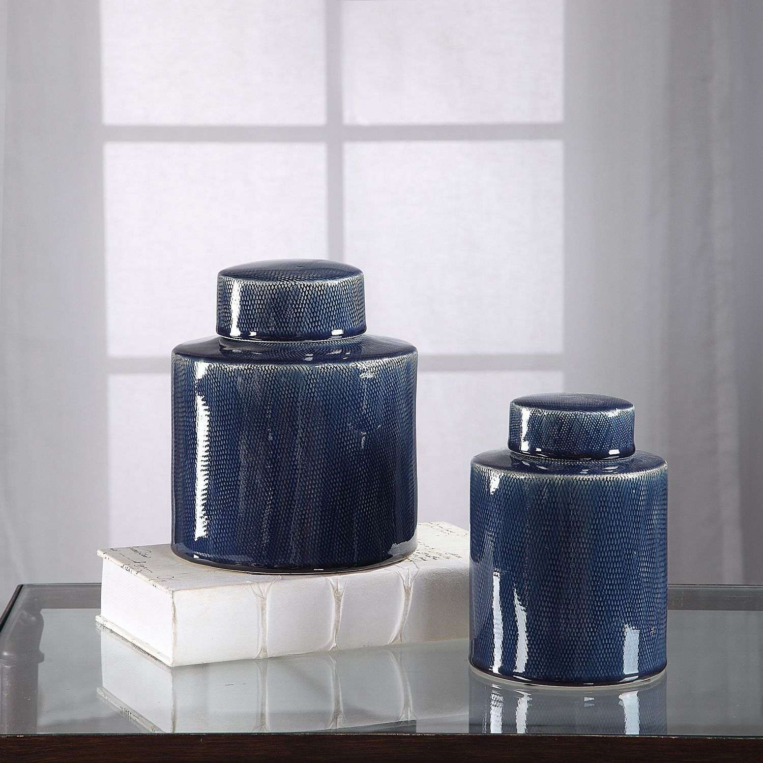 Uttermost Saniya Containers - Set of 2 - Blue