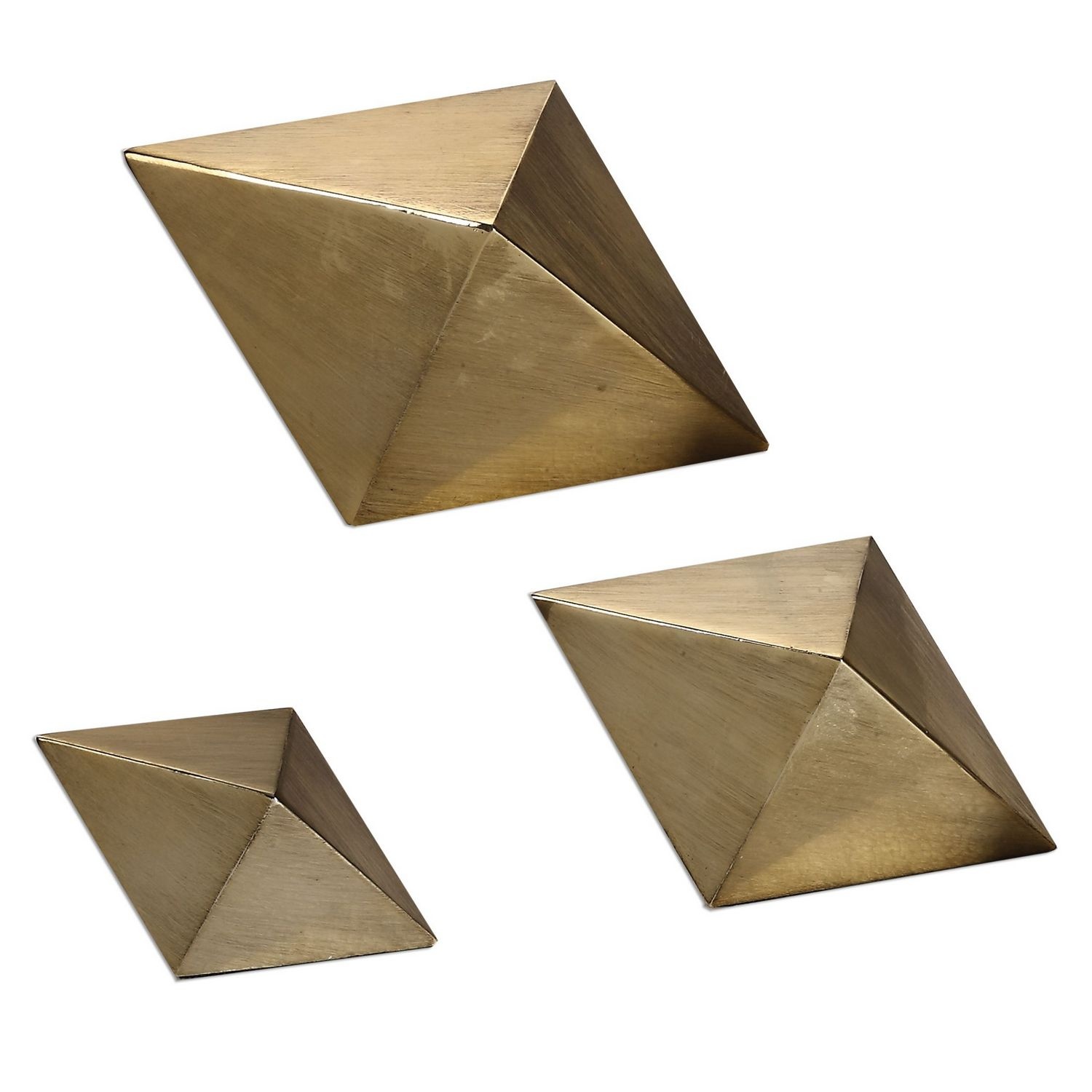 Uttermost Rhombus Accents - Set of 3 - Champagne