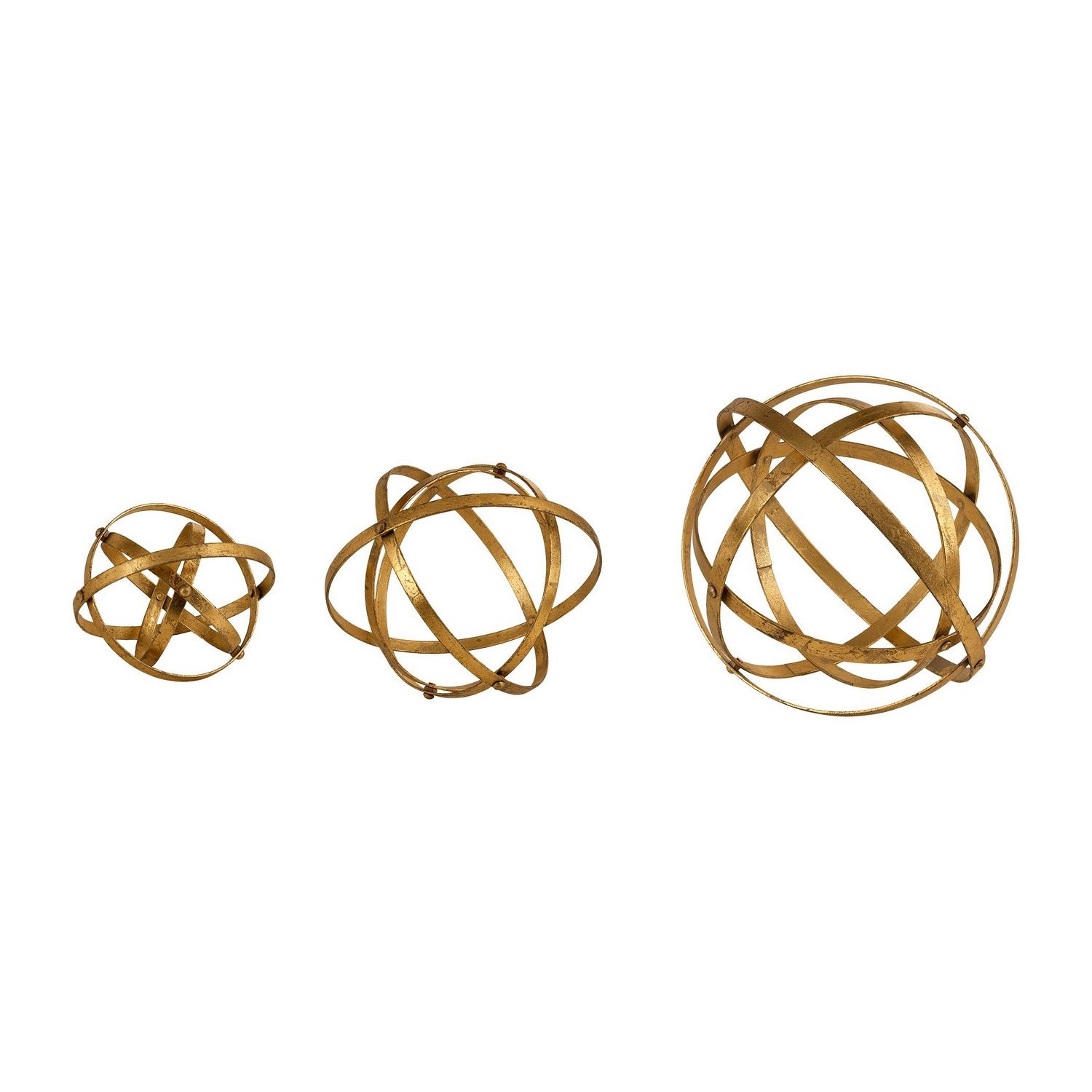 Uttermost Stetson Spheres - Set of 3 - Gold