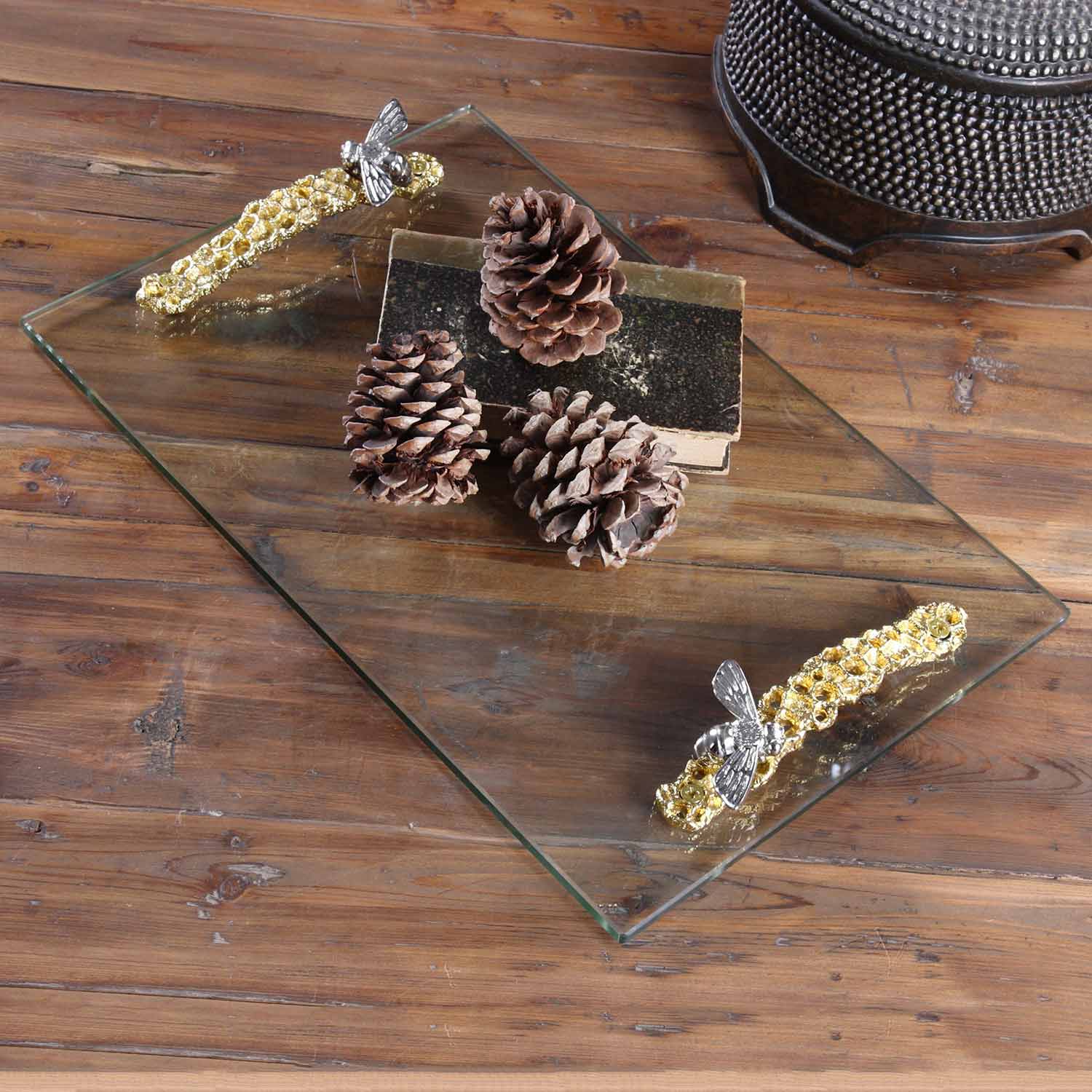 Uttermost Hive Glass Tray