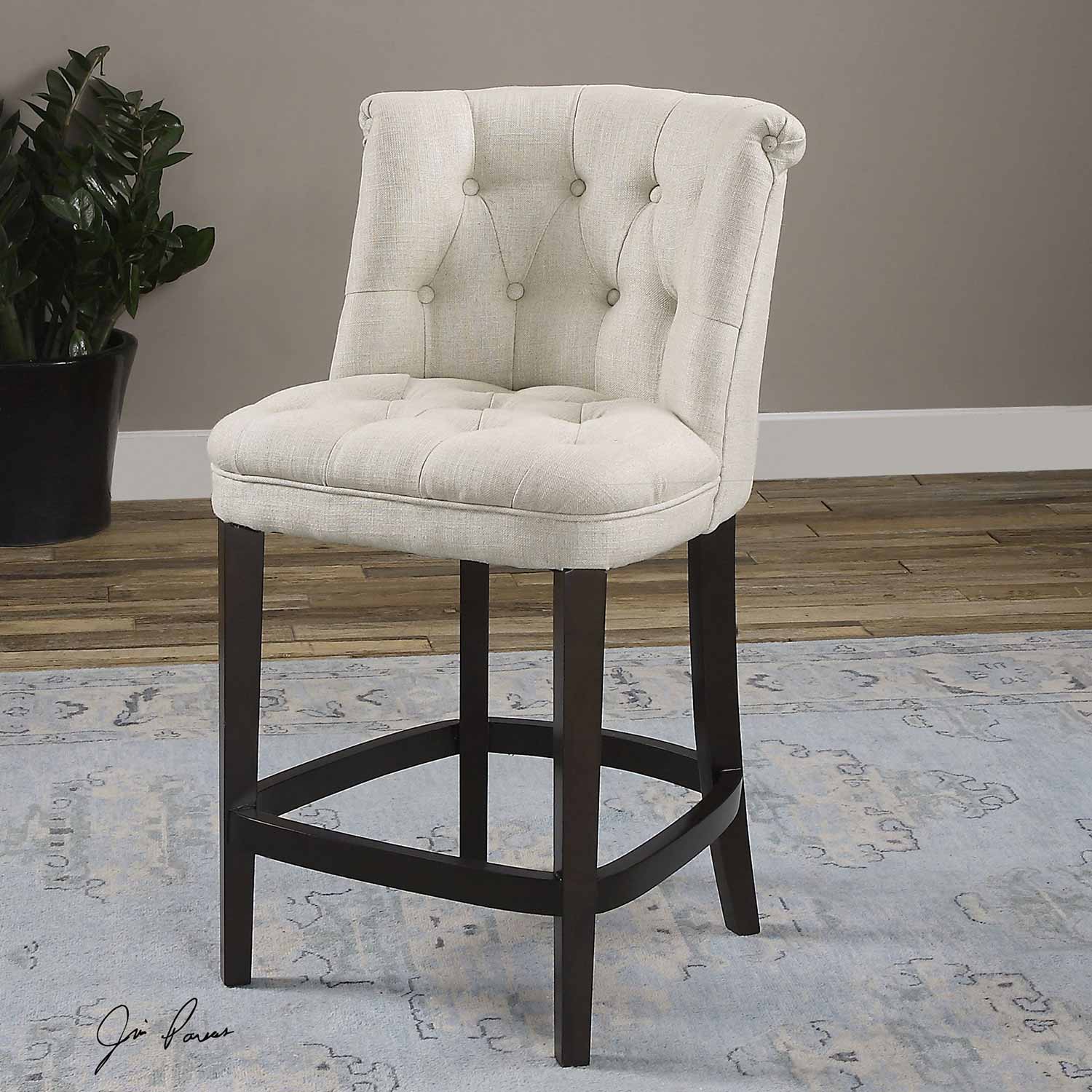 Uttermost Kavanagh Tufted Counter Stool